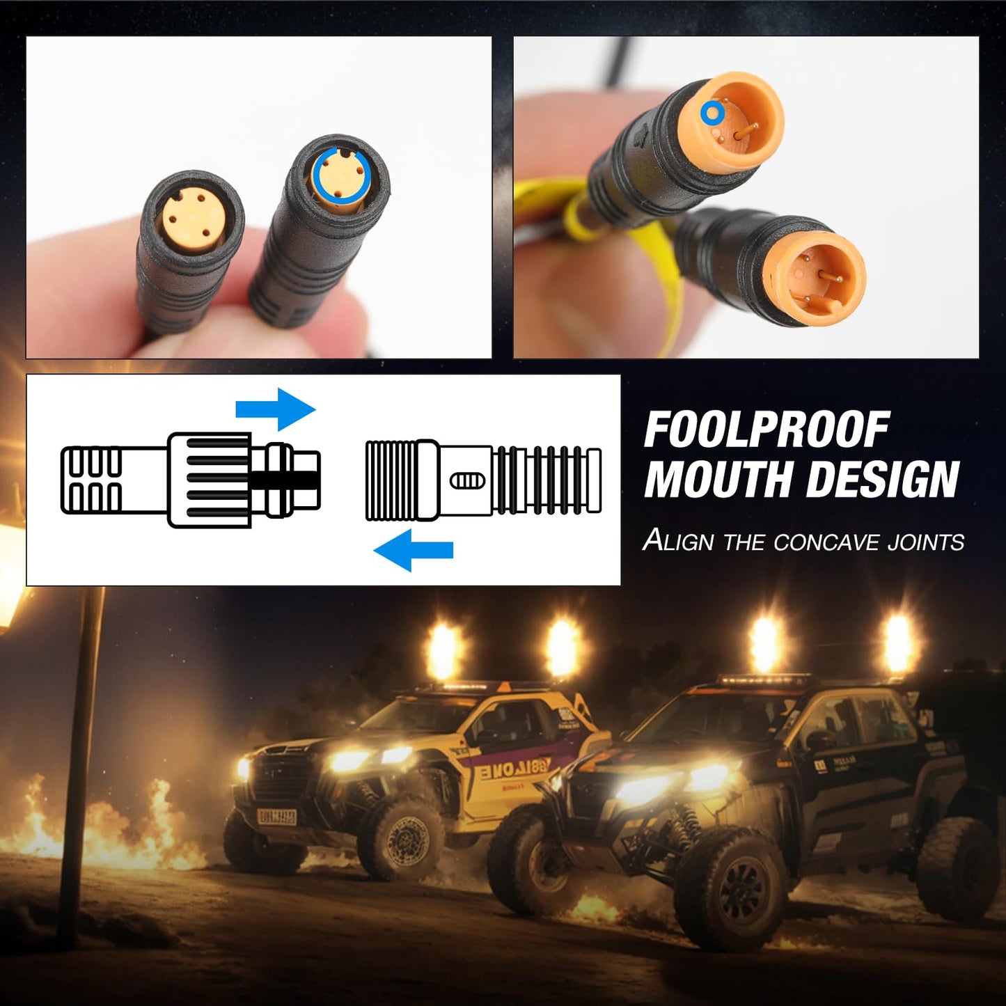 goodfitment 2 Pcs 1FT Thick Whip Lights, LED Whip Light with Brake Turn Signal by App & Remote Control, Spiral RGB Chasing Whips, Music Whip Light Compatible with UTV ATV RZR Can-Am SXS