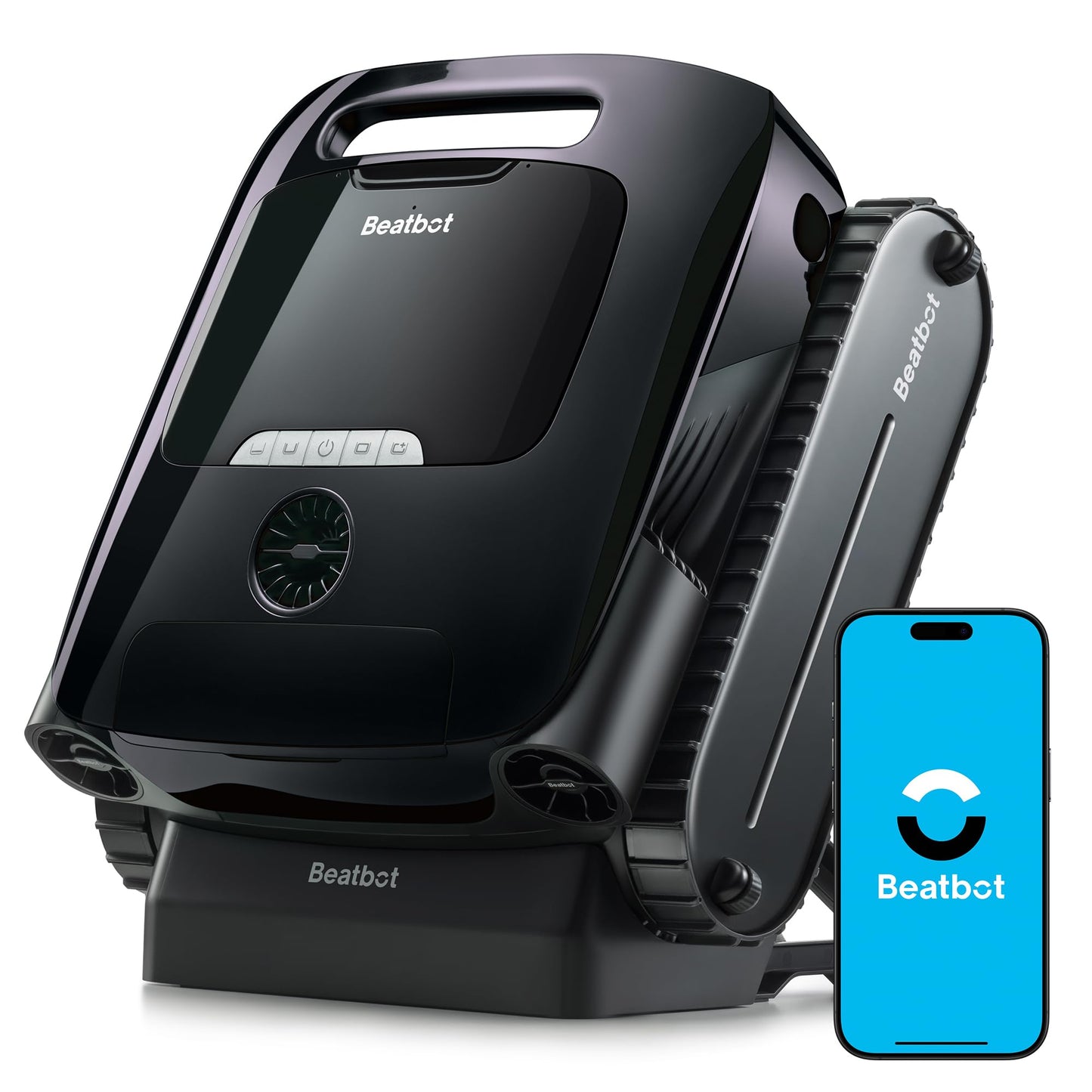 Beatbot AquaSense 2 Pro Cordless Robotic Pool Cleaner, Unmatched 5-in-1 Cleaning, Surface Parking, Pool Skimmer with APP Control, Water Clarification, for Pools up to 3,875 Sq.ft– Obsidian