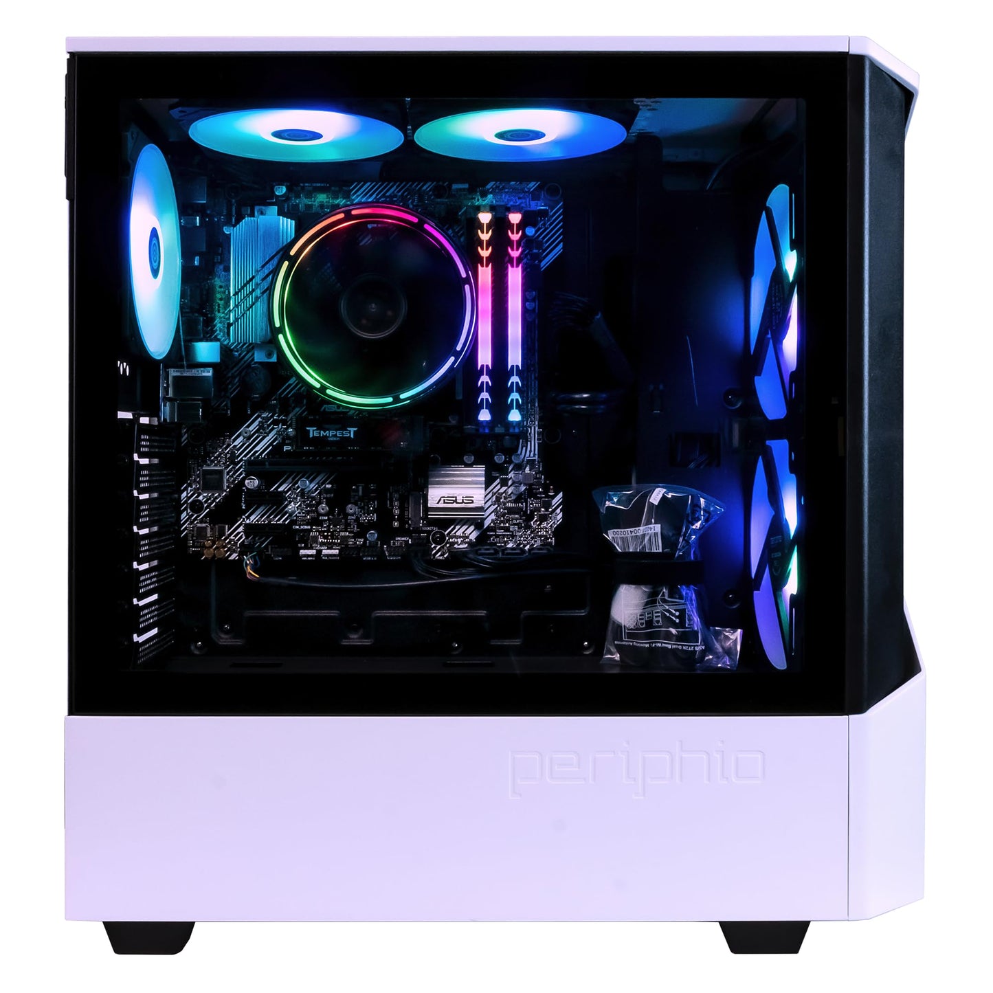 Periphio Gaming PC Battlestation, AMD Ryzen 5 with Vega 7 Graphics, 32GB RAM, 1TB NVMe, with Monitor, RGB Keyboard, Mouse, Headset, Speakers & XXL Mousepad - Prebuilt for PC Gaming, Media & Streaming