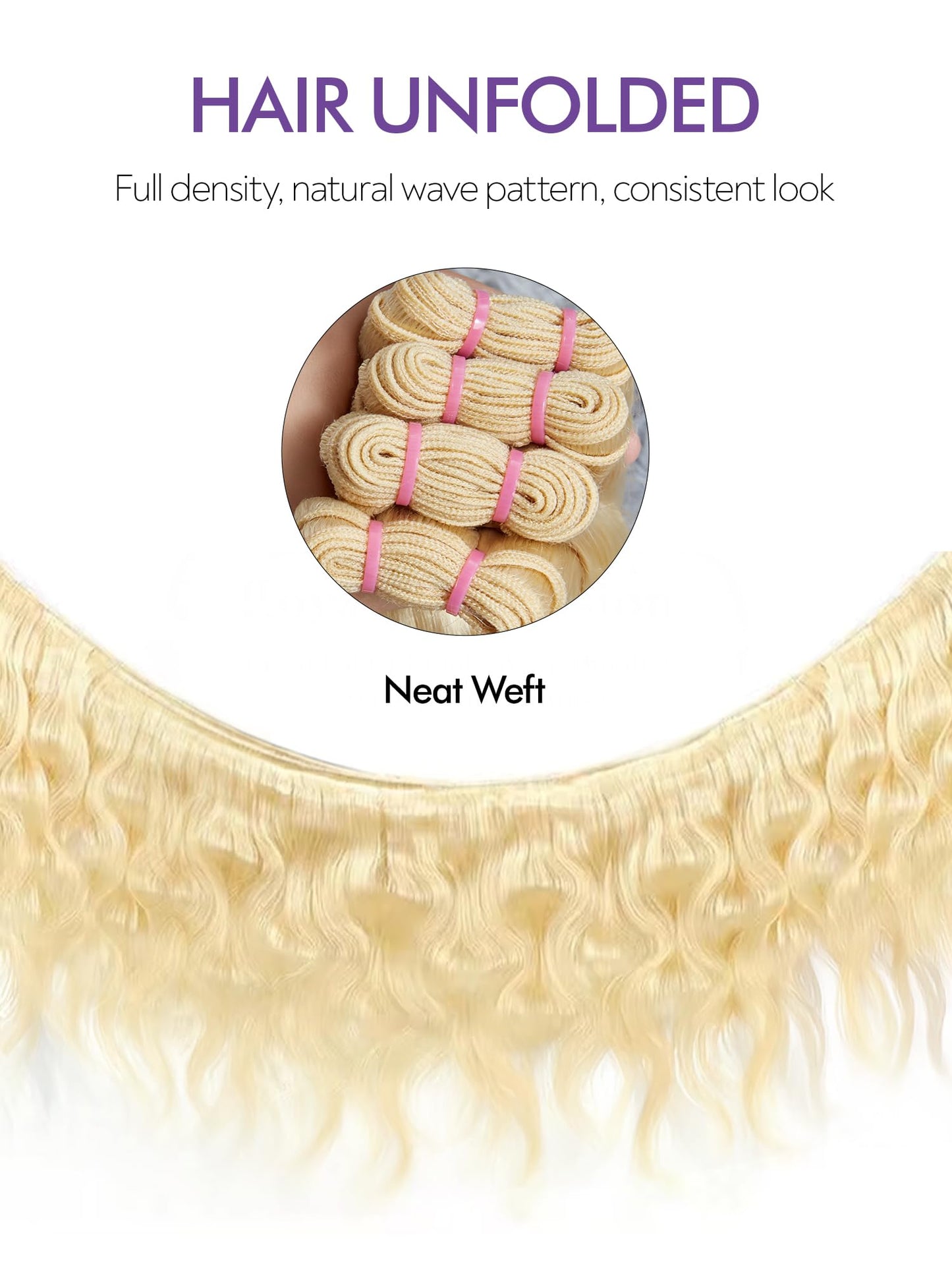 Blonde Body Wave Bundles Human Hair 20 22 24 26 inch 4 Bundles 613 Bundles Human Hair Extensions Natural Brazilian Virgin Unprocessed Human Hair with Mono Top Closure