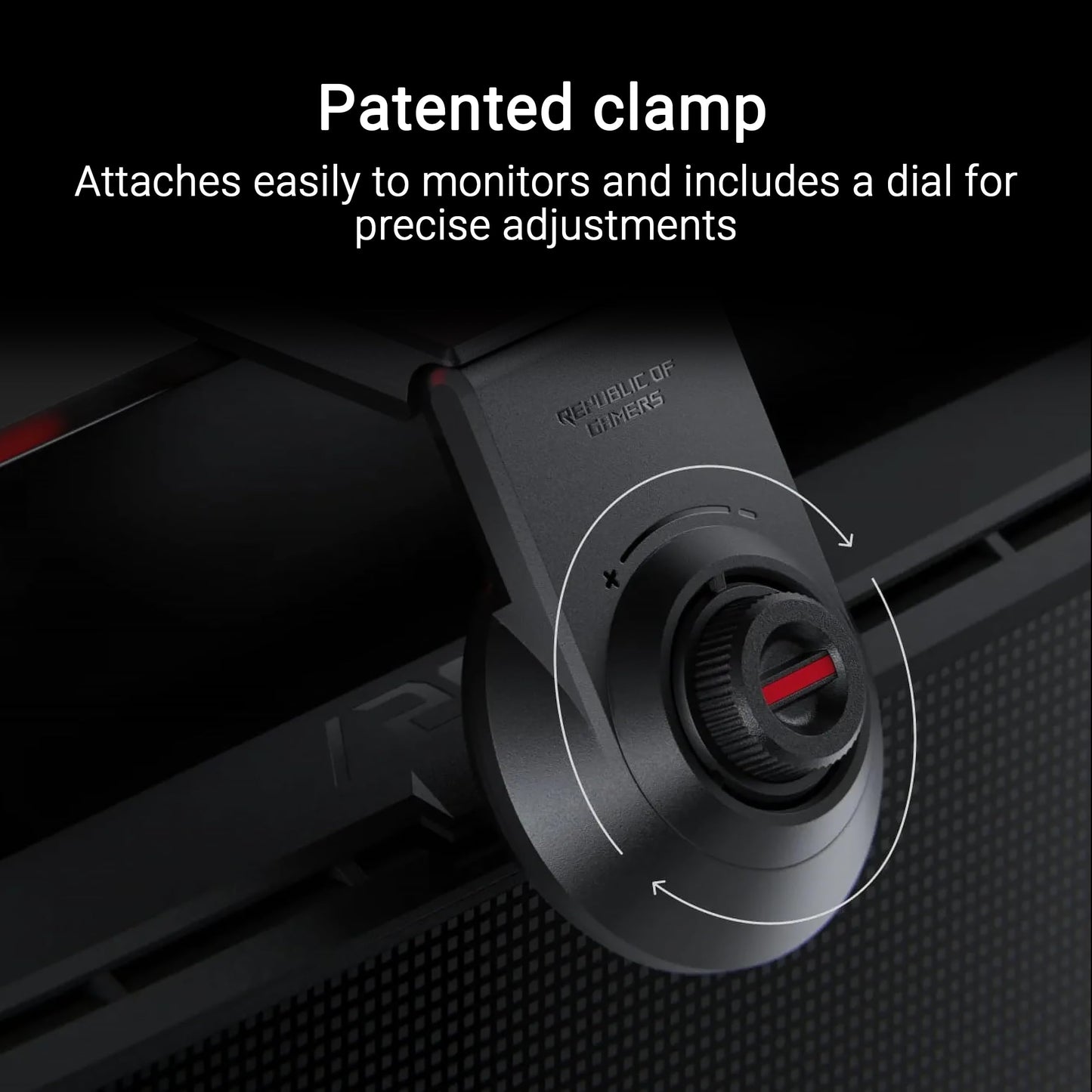 ASUS ROG Aura Monitor Light Bar (ALB01) - Asymmetrical Lighting bar, 3 Modes, RGB Lighting, USB-C, Patented clamp, Magnetic Buckle, Aura Sync Compatible, DisplayWidget Center, Quick Installation