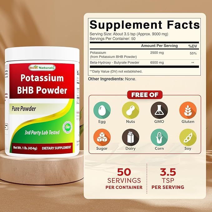 Best Naturals Potassium BHB Powder 1 Lb