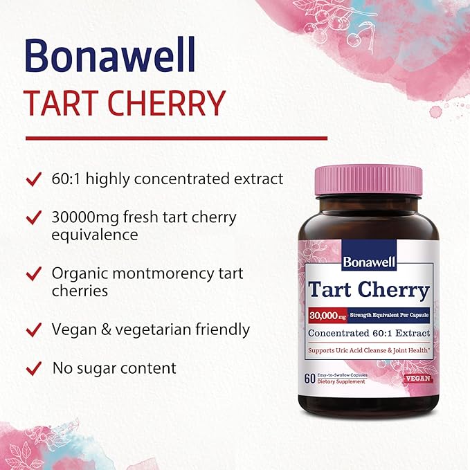 Bonawell Probiotics for Women & Tart Cherry Bundle, Women’s Health, Digestion & Immunity, Uric Acid Control and Cleanse