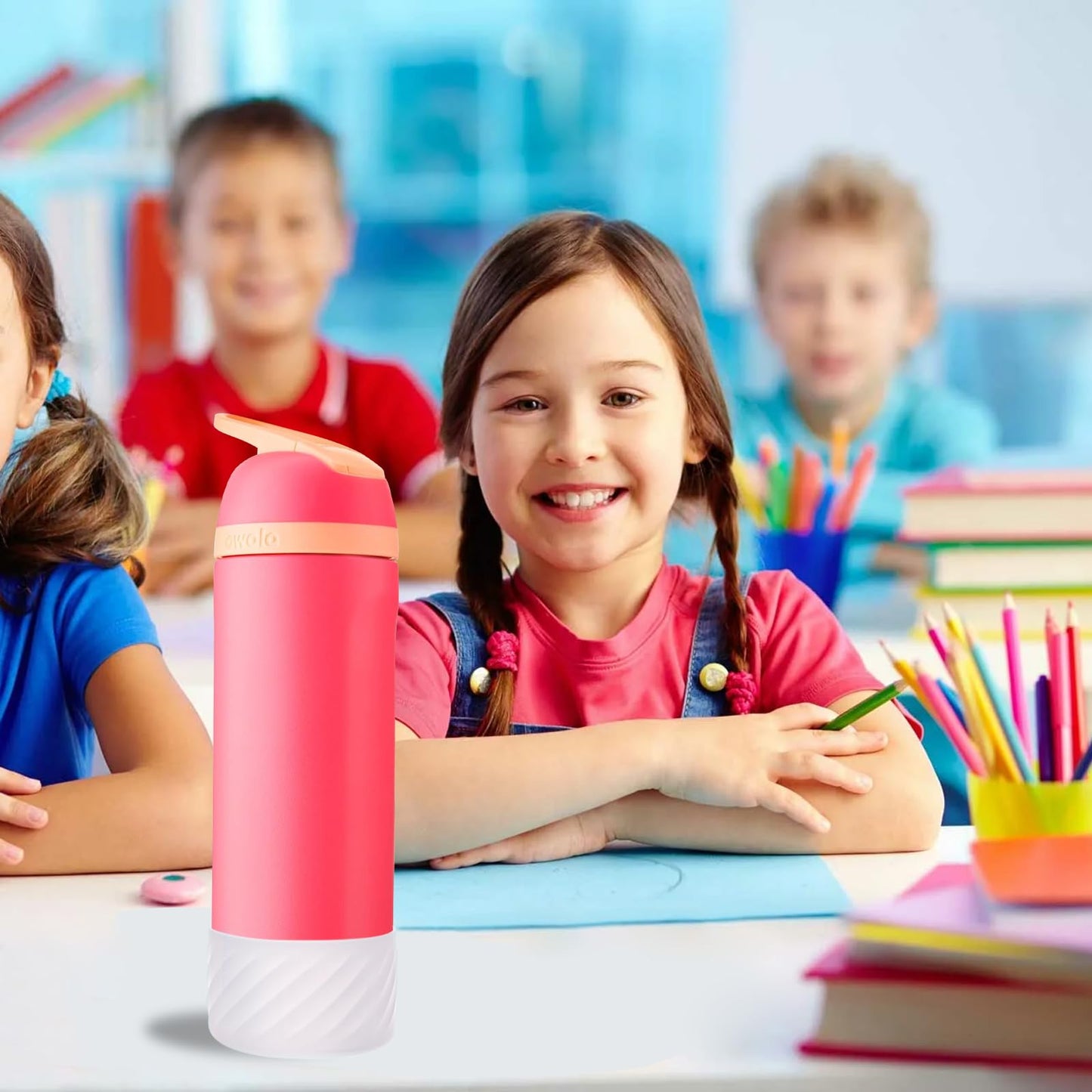 2Pcs Protective Silicone Boot Bottom Base for Owala FreeSip Twist and Flip Flask 24OZ, and Compatible with Stanly Cup Tumbler 20-40oz and More Bottles with Bottom Diameter 2.8-2.95inch