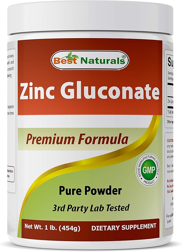 Best Naturals Zinc Gluconate Pure Powder 1 Pound