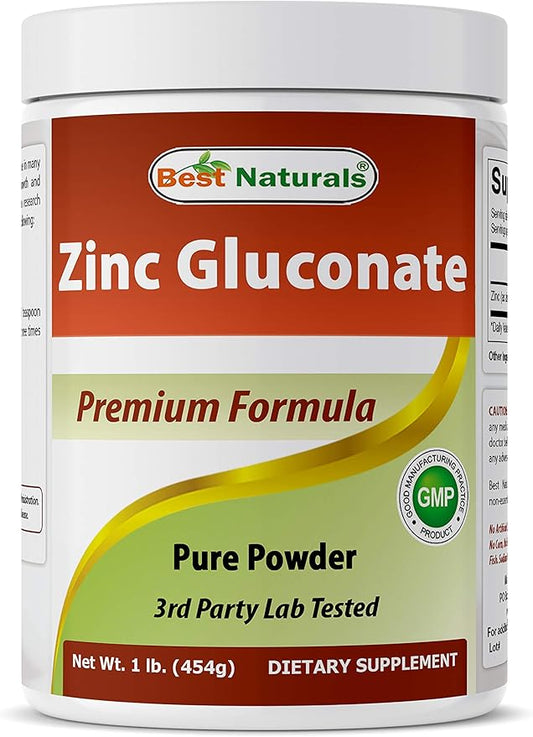 Best Naturals Zinc Gluconate Pure Powder 1 Pound
