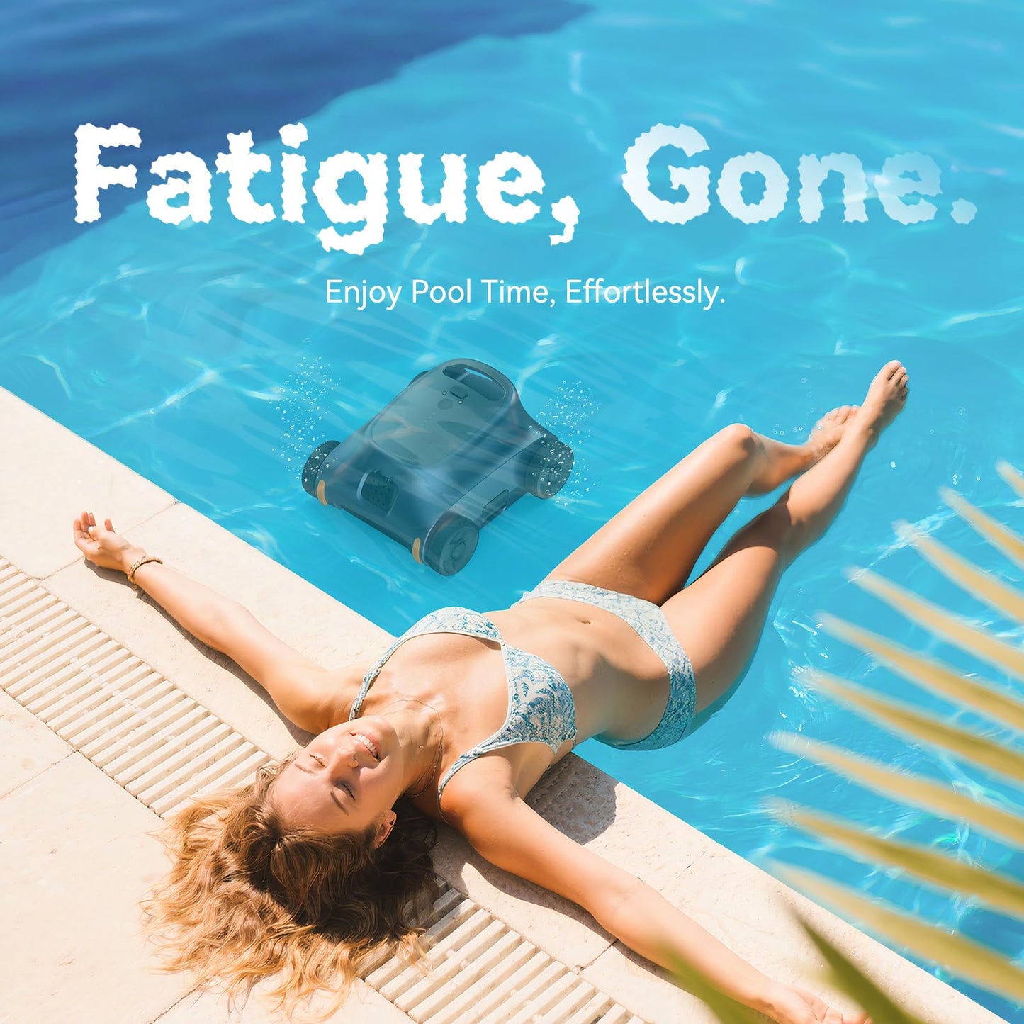 Cordless Pool Vacuum for Above Ground Pool, Robotic Pool Cleaner for Floor Cleaning, 130 Min Runtime, Powerful Suction, Self-Parking, Above Ground Pool Vacuum for Inground Pools up to 1291 Sq.ft