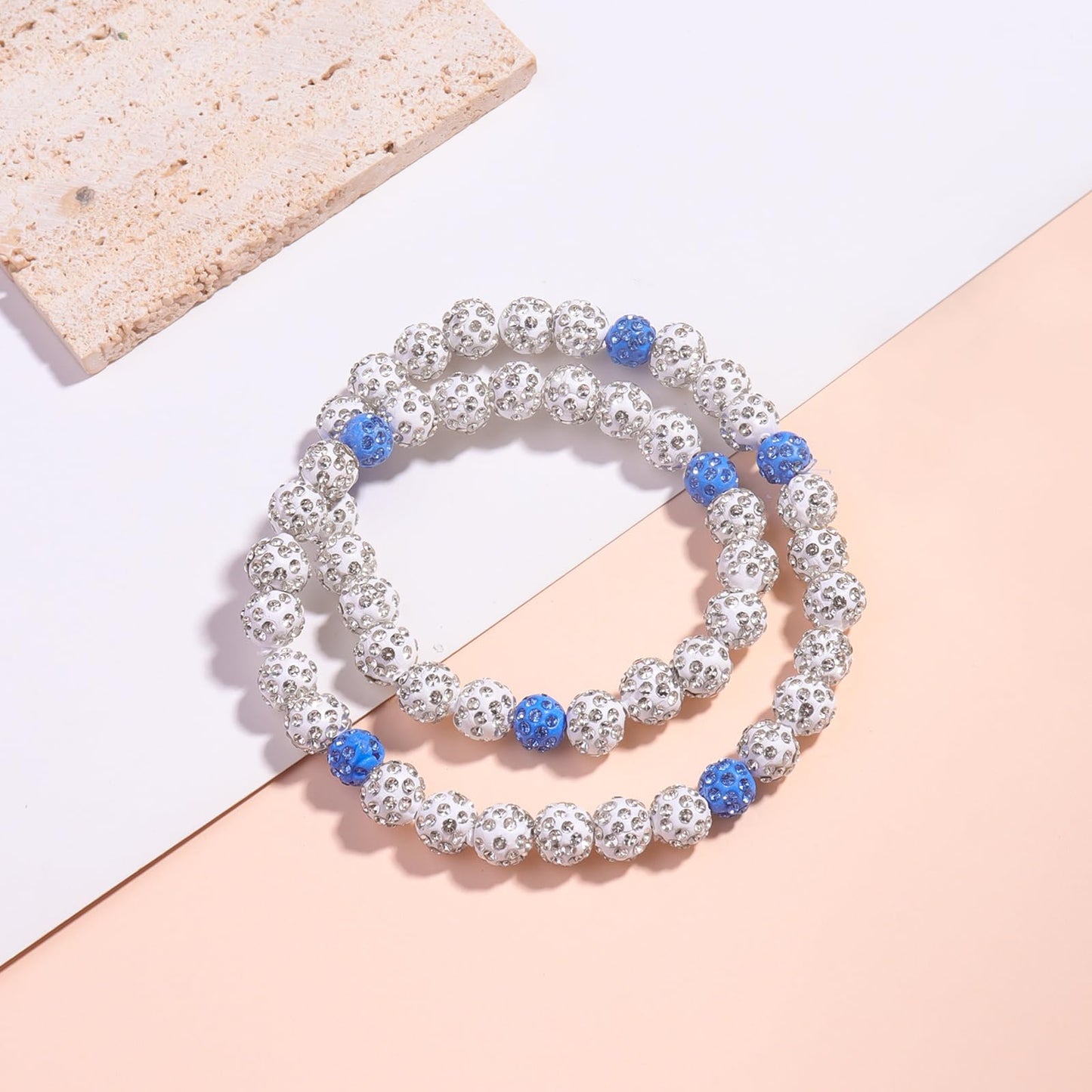 Bosiano Baseball Bead Necklace for Boys Sports Fans, Bling Baseball Drip Necklace Athlete Inspired Jewelry for Boys Gifts, Ice Collection Necklace Baseball with Rhinestone Clay Beads Baseball Necklace