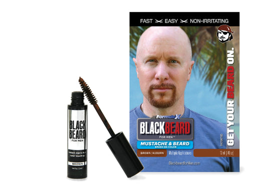 Blackbeard For Men Formula X Beard Dye Alternative - Instant, Hypoallergenic, 1-Day Beard Color For Men - Temporary Dye For Bear