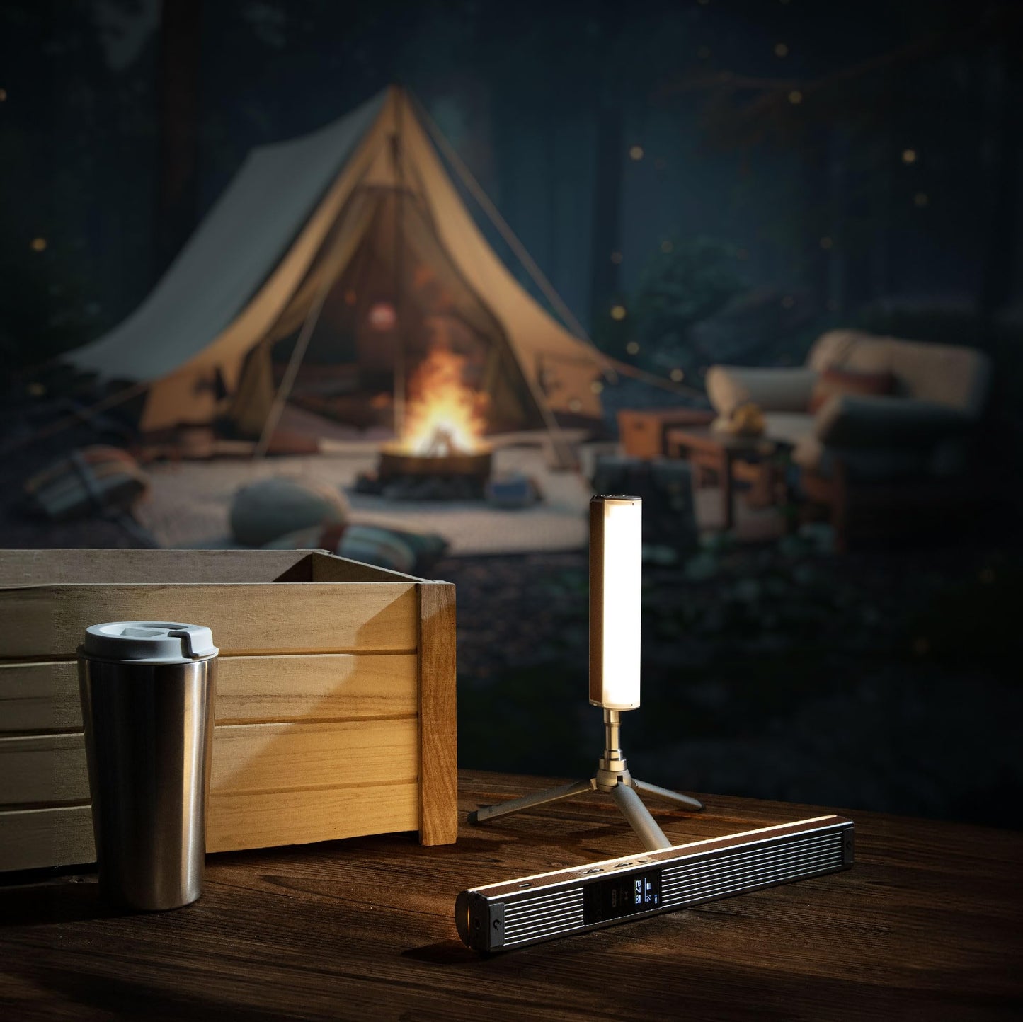 Harlowe LED Tube Light RGB and Bi-Color Handheld Light Wand Stick with App Control, Built-in Battery, Portable Lighting Bar for Photography and Videography, Blade 5