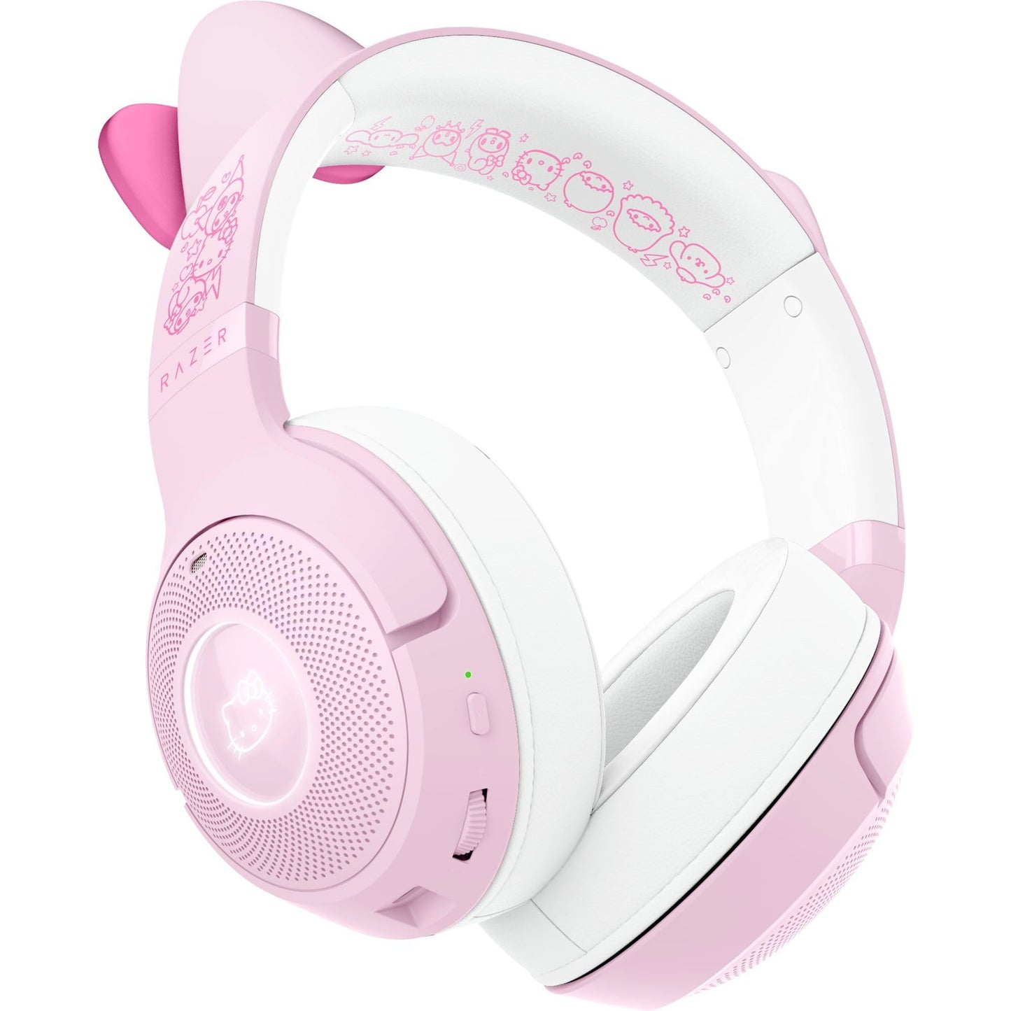 Razer Kraken Kitty V2 BT Wireless RGB Headset: Chroma RGB - Bluetooth 5.2-40 mm Drivers - 40 Hr Battery w/Type C Charging - Hello Kitty & Friends Edition