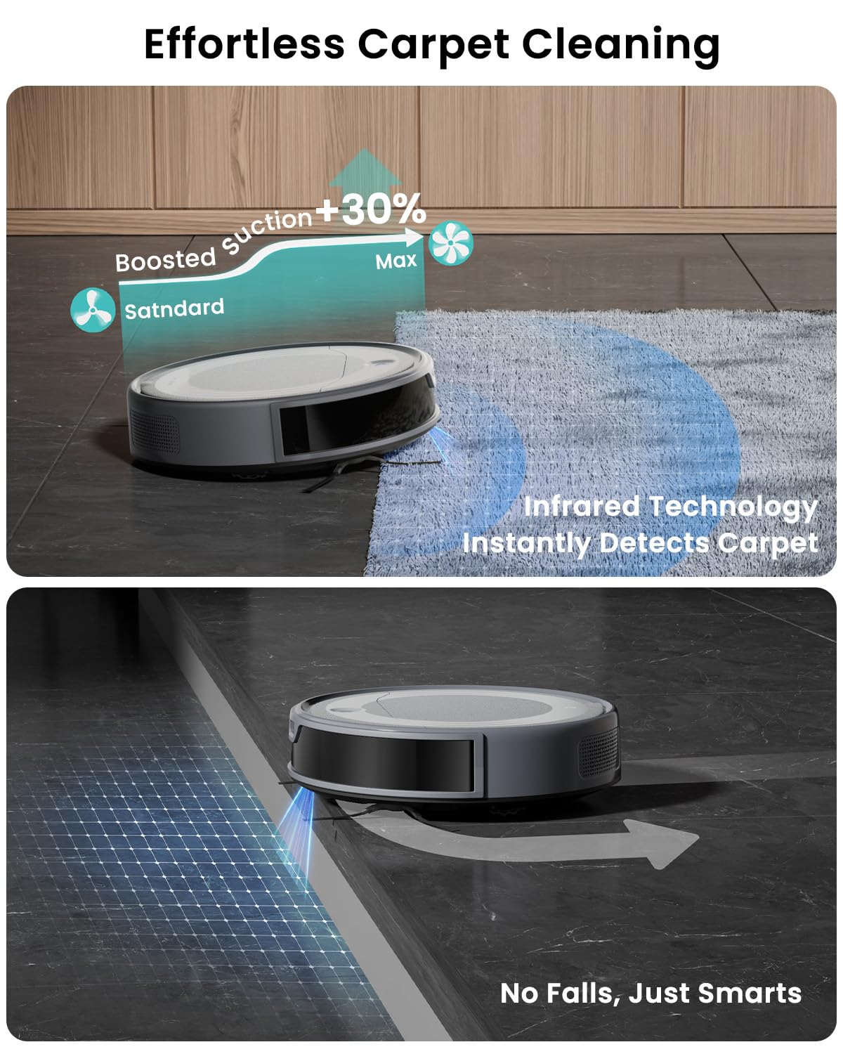 Lefant M310 Ultra Robot Vacuum and Mop, 6000Pa Suction-Slim Robotic Cleaner with ToF LiDAR Navigation, Accurate Obstacle Avoidance, WiFi/App/Alexa Control, 170min Runtime, for Pet Hair and Home