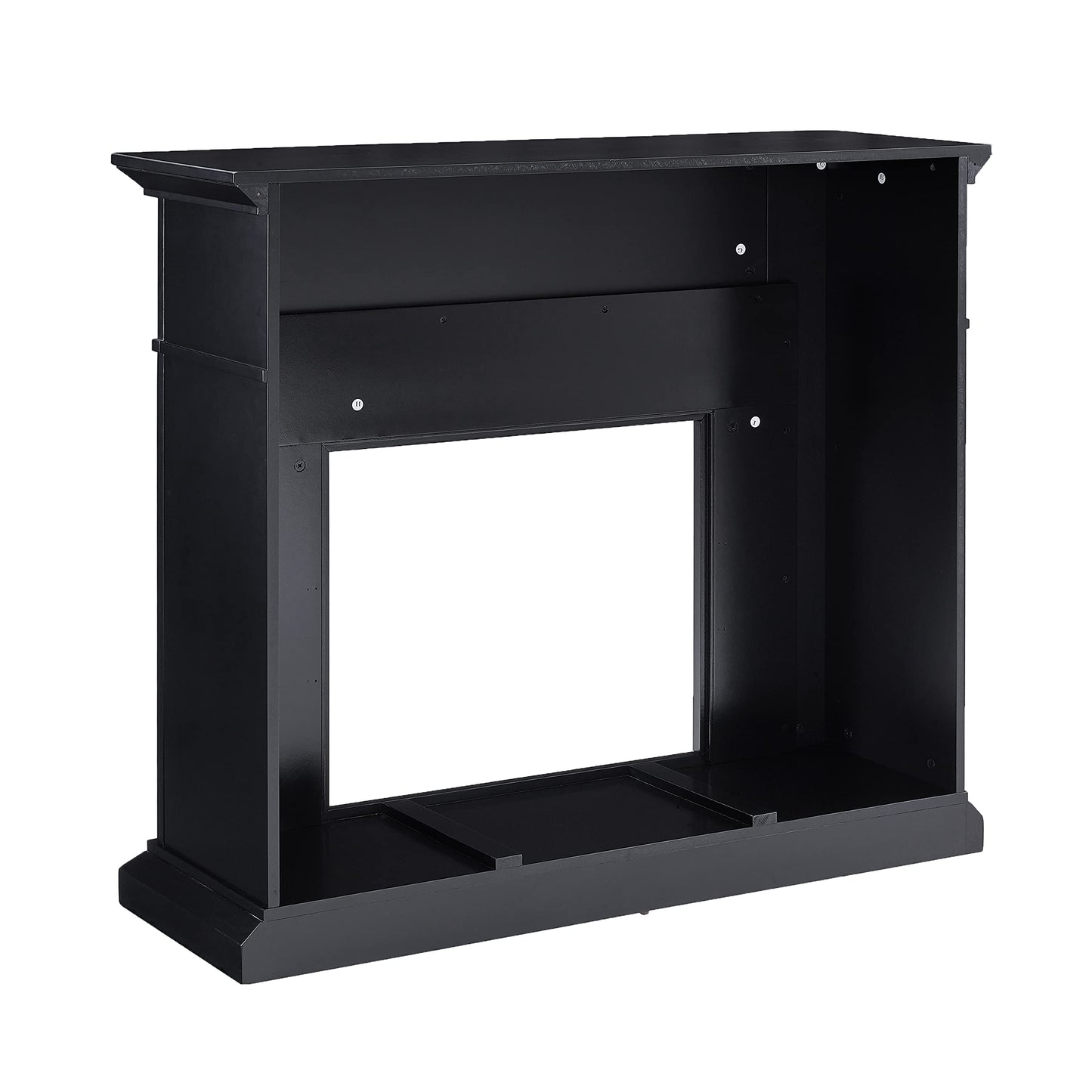 SEI Furniture Drovling Marble Electric Fireplace, Black