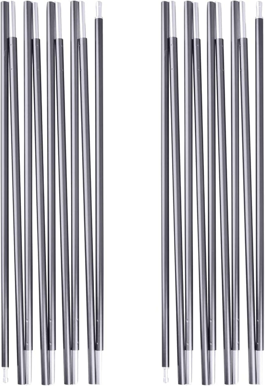 TRIWONDER Tent Pole 2 PCS - Aluminium Rod Tent Pole Replacement Accessories Tent Bar Tent Building Supporting Rod Awning Frames Kit for Hiking Camping