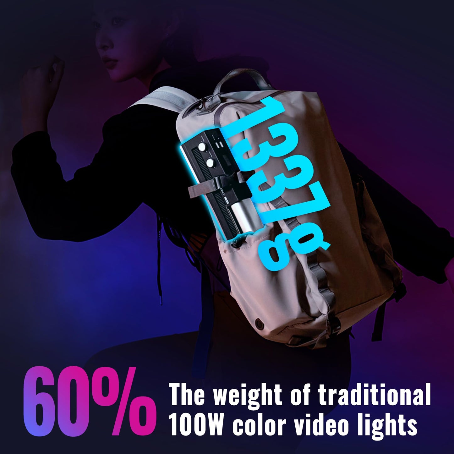 ZHIYUN CINEPEER C100 100W RGB Stick Light [Official] LED APP Control Video Light Wand Handheld 2700K-6500K CRI 95+ TLCI 98+ Continuous Output Lighting for 6*4500 mAh Photography 14.3" Tube Light COMBO