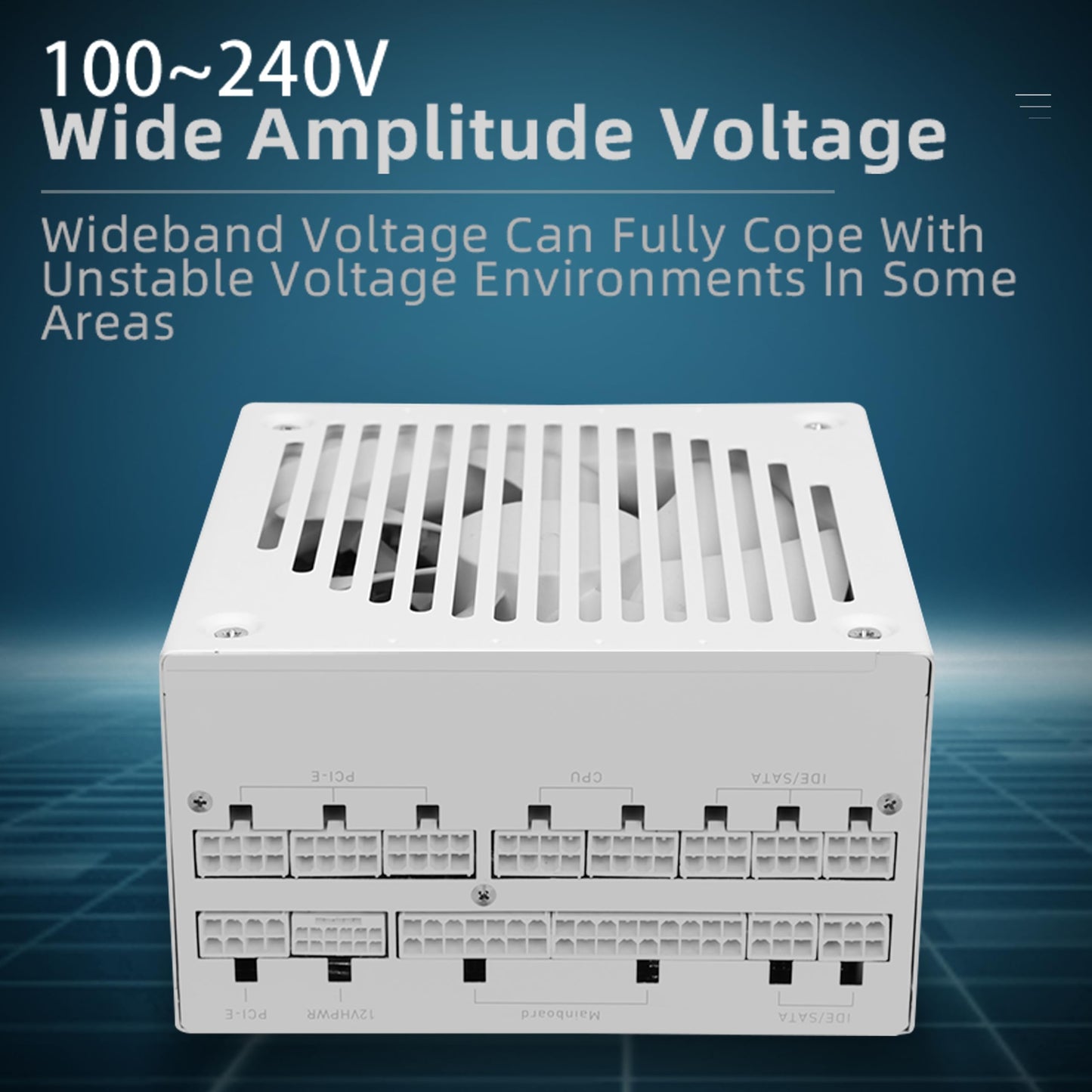 SAMA 1200w Power Supply,XP Series White PSU ATX 3.0 & PCIE 5.0 ECO Fanless 80Plus Platinum Certified Full Modular Support RTX 40 Series