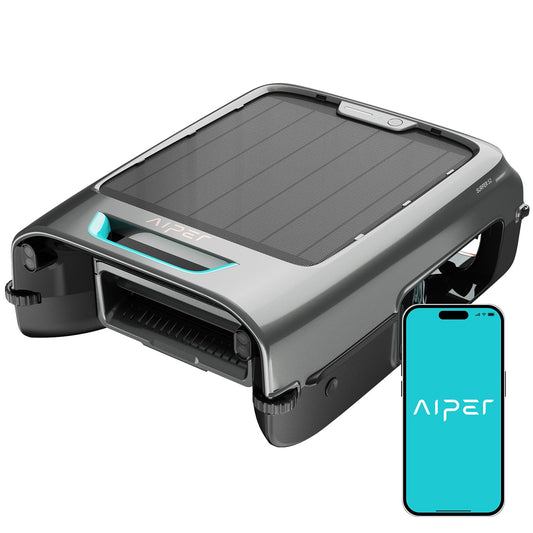 AIPER Surfer S2 Robotic Solar Pool Skimmer with APP Support, 24/7 Cleaning, Dual Charging Modes, Smart Obstacle Avoidance, Ideal for Most Swimming Pool Types