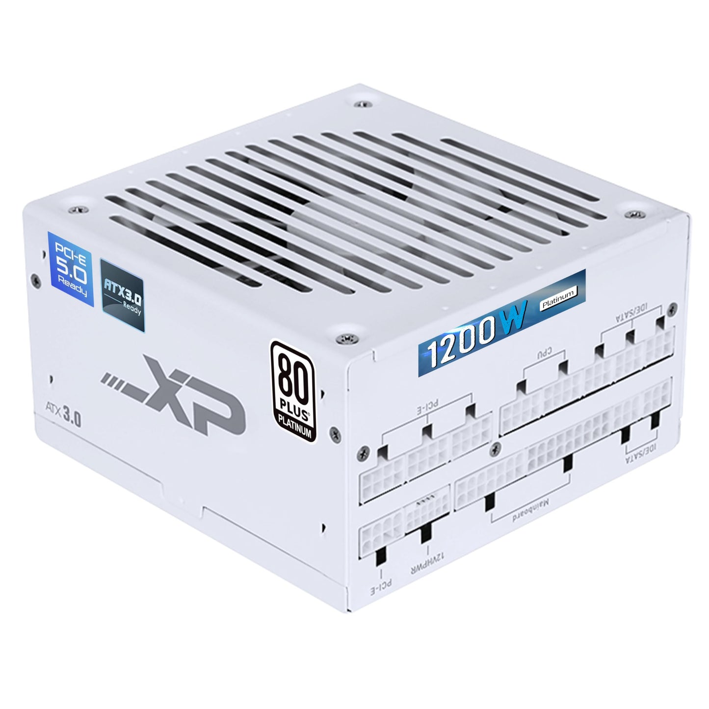 SAMA 1200w Power Supply,XP Series White PSU ATX 3.0 & PCIE 5.0 ECO Fanless 80Plus Platinum Certified Full Modular Support RTX 40 Series