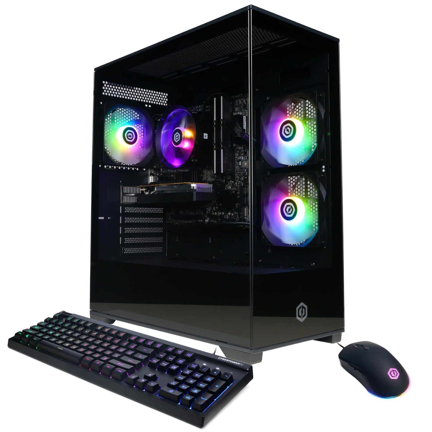 CyberPowerPC Gamer Master Gaming PC, AMD Ryzen 5 5500 3.6GHz, Radeon RX 6400 4GB, 16GB DDR4, 500GB PCIe Gen4 SSD, WiFi Ready & Windows 11 Home (GMA3100A)