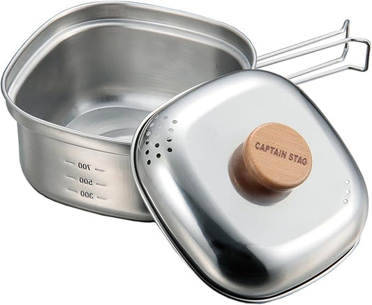 UH-4202 Stainless Steel Square Ramen Cooker, 0.3 gal (1.3 L), Made in Japan, Made in Japan