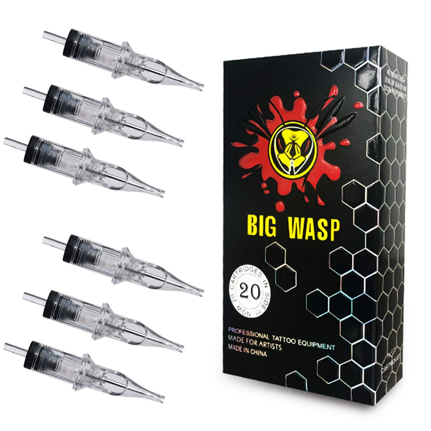 Bigwasp 4Th Generation Premium Tattoo Needle Cartridges #10 Bugpin 3 Round Liner (3Rl) 20Pcs