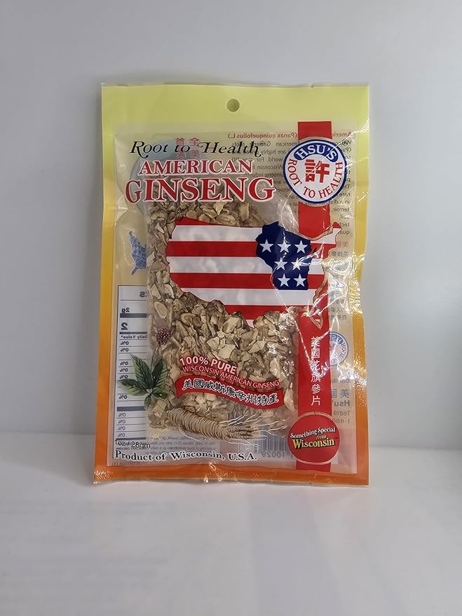 Hsu's Root to Health American Ginseng Slices, 1 oz, Cultivated in Marathon County, Wisconsin USA