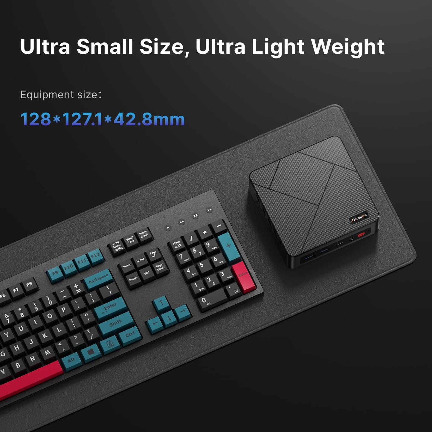 MAGICNUC AS1 Mini PC, Ryzen 5 3550H Mini Computers 16GB RAM 512GB PCIe SSD, Vega 8 Graphics Triple Display Micro PC, 2×RJ45 LAN/3×USB3.2/USB-C/HDMI/Wi-Fi 5/BT 5.0 Office,Home Mini Desktop Computers