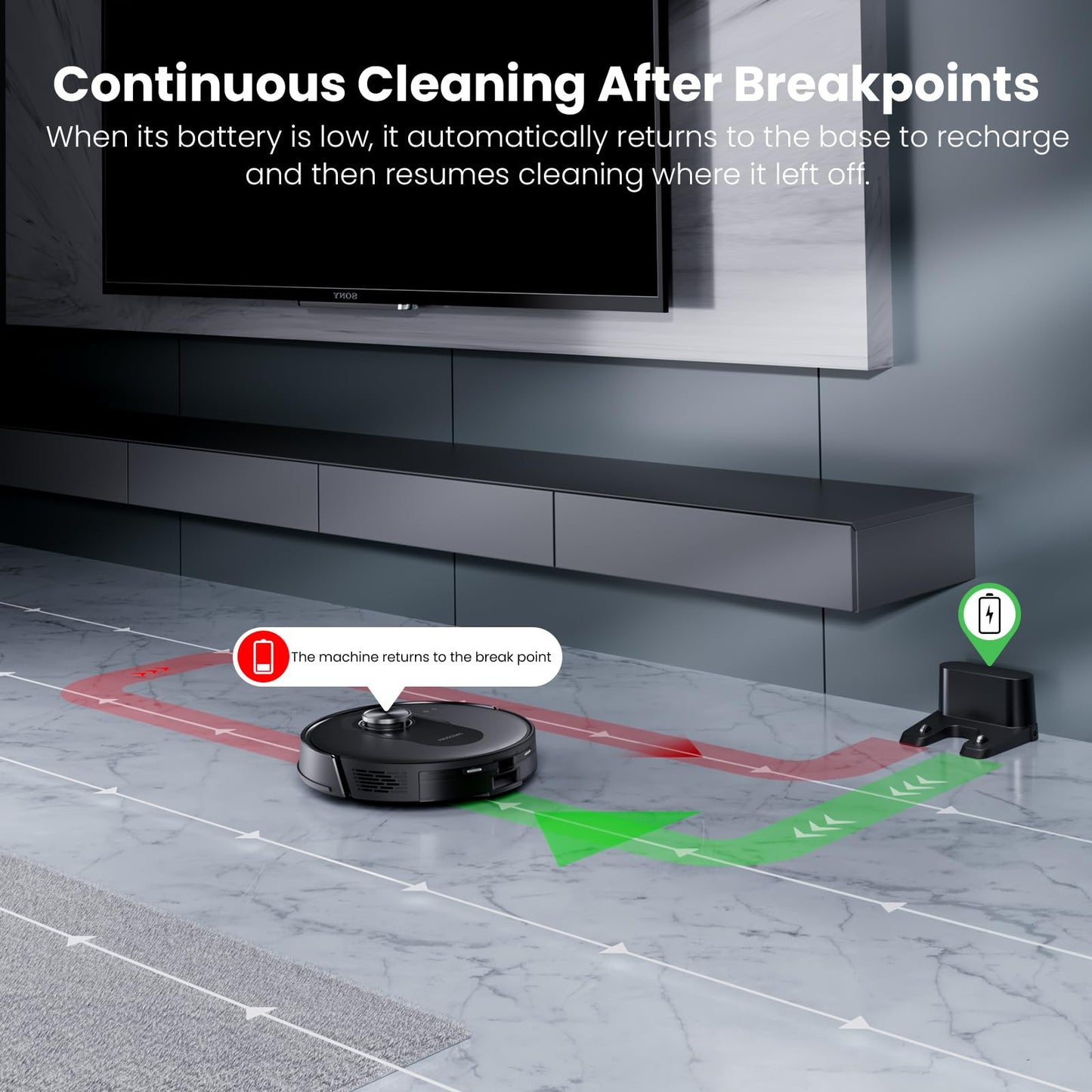 Proscenic Q8 Max Robot Vacuum Mop with Self-Empty Station, 6000Pa 200Min Robotic Vacuum with Lidar Navigation, 5 Real-Time Mapping, WiFi/Alexa/APP Remote Control Robot Hoover for Floor Carpet Pet Hair