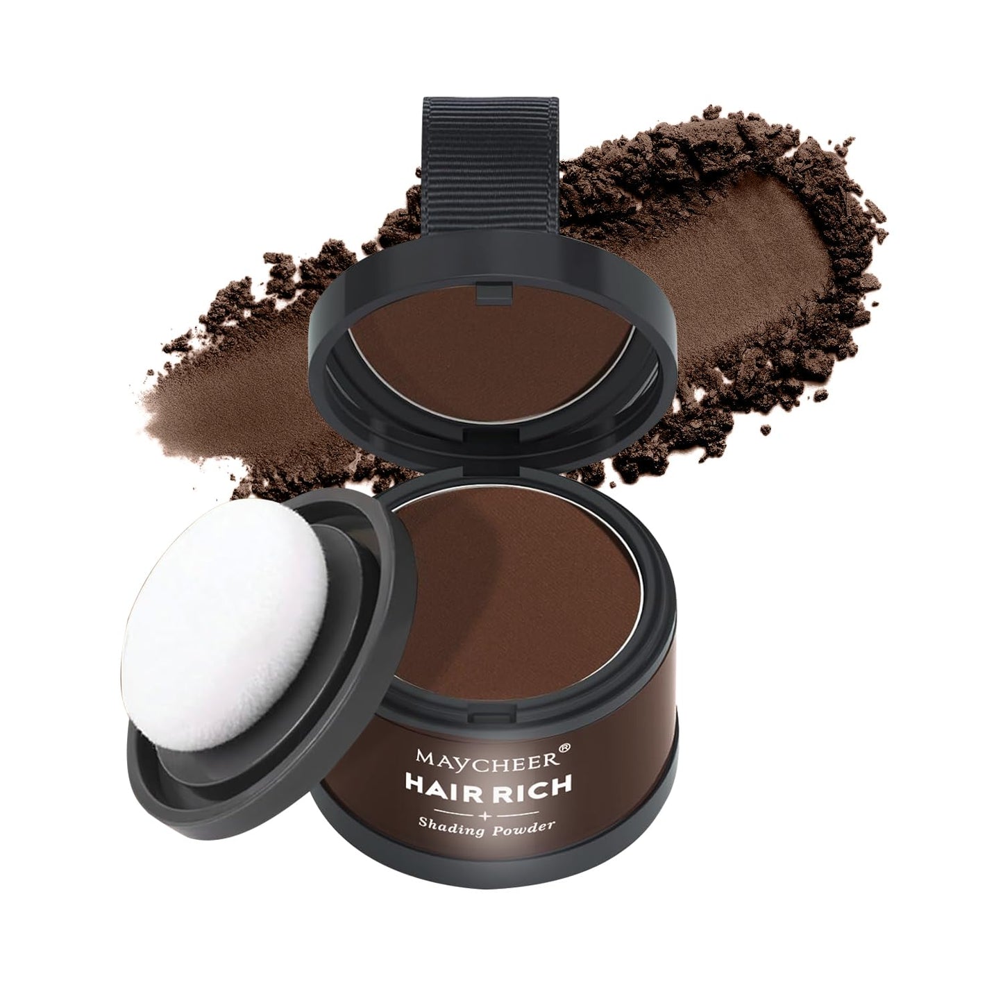 Nicgou Maycheer Hairline Shadow Powder, Maycheer Hair Shadow Root Cover Up, Maycheer Hair Shadow, Hair Line Concealer Root Cover Up, Unisex Root Touch Up Hair Powder (Medium Brown, 10)