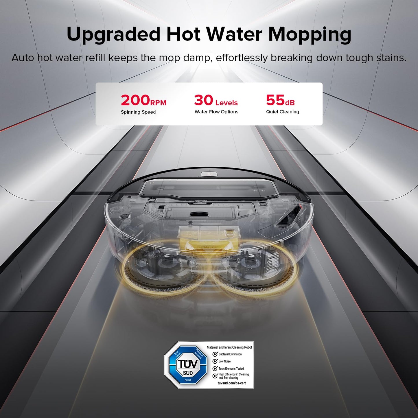 roborock Saros Z70 Robot Vacuum and Mop, OmniGrip Arm, AI-Powered, 22,000Pa Suction, 3.14’’ Ultra Slim, FlexiArm Riser Technology, AdaptiLift Chassis, Obstacle Avoidance, Auto Mop Washing & Drying