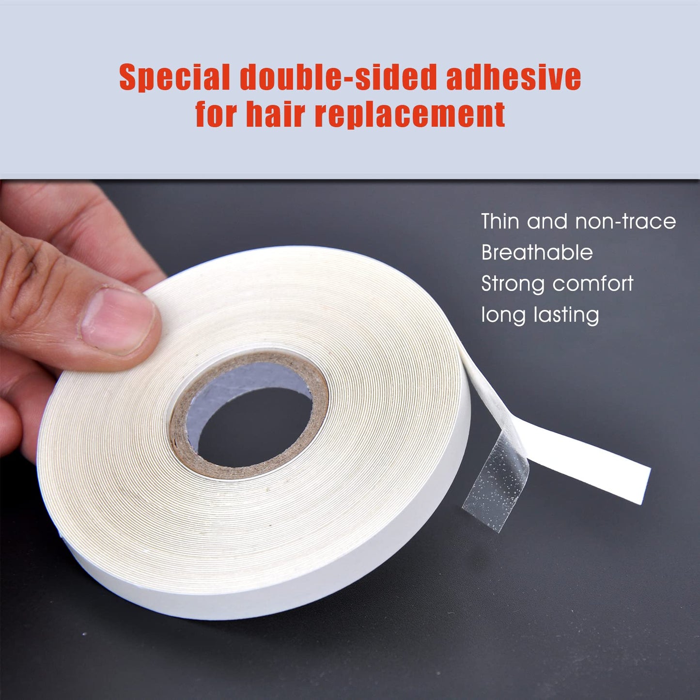 coloryoung 5/16"(0.8cm)*12 Yards Tape for Tape in Hair Extensions Double Sided Hair Extension Tapes for Hair Extension (White)