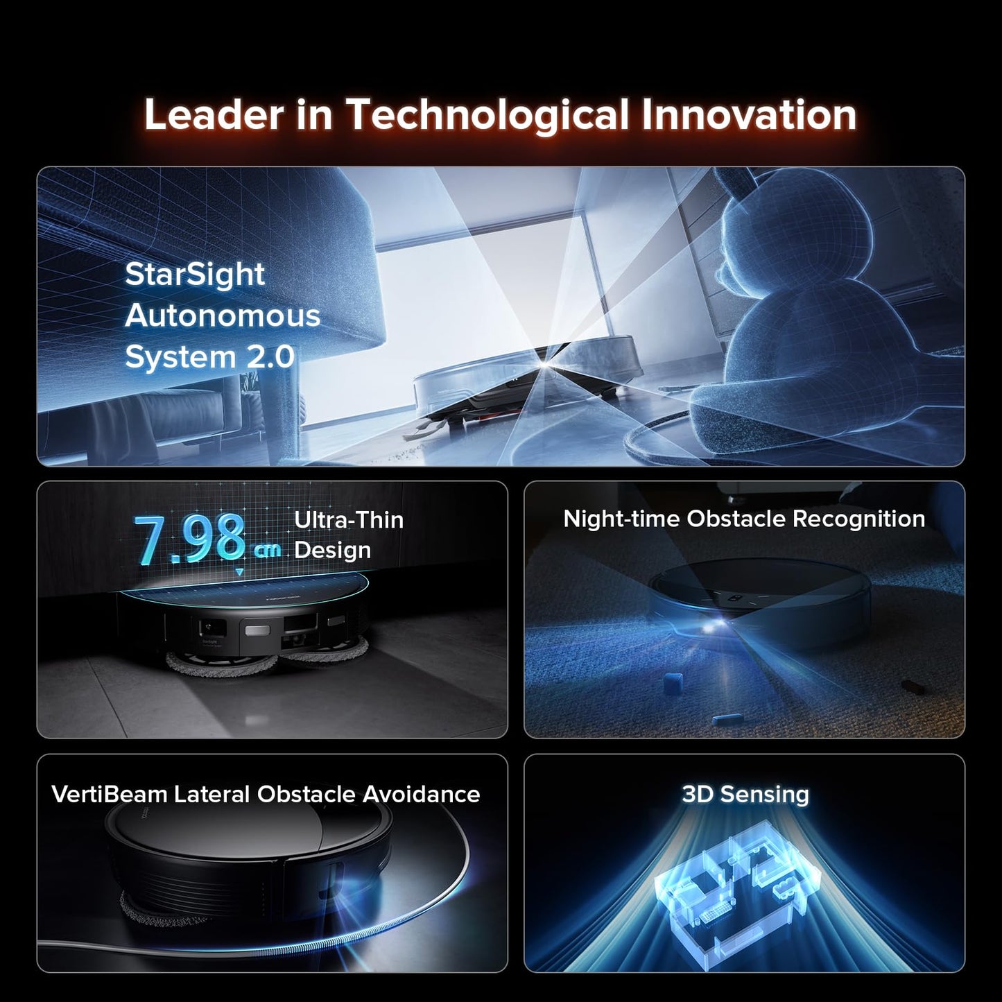 roborock Saros 10R Robot Vacuum and Mop, Powerful Suction, Zero-Tangling, 3.14’’ Ultra Slim, FlexiArm Riser Technology for Carpet & Floor, Corner & Edge Cleaning, Self-Emptying, Hot Air Drying, Black