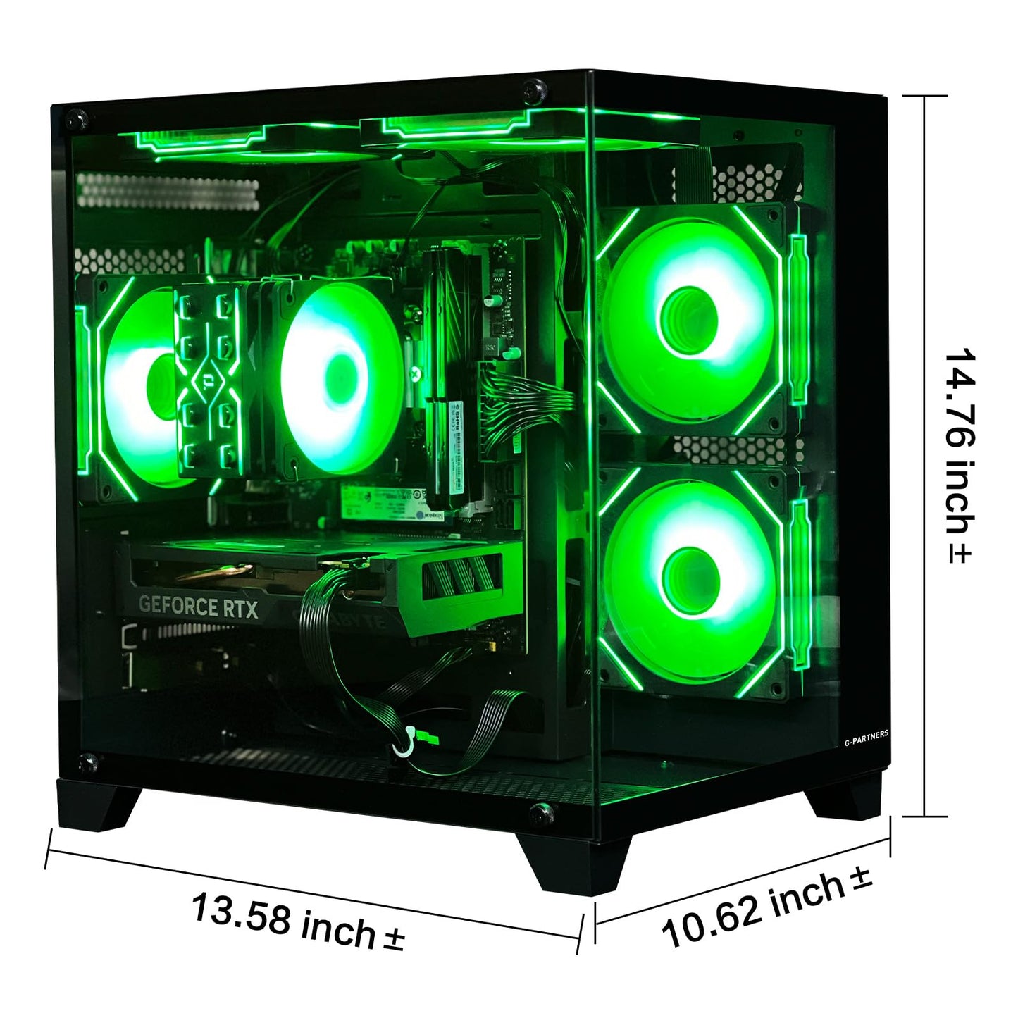 ALCPOK Gaming PC Desktop Computer,Intel Core i5 14400F Gaming Computer RTX 5060,32GB RAM 1TB SSD,ARGB Fan,Prebuilt Gaming PC Tower for Office