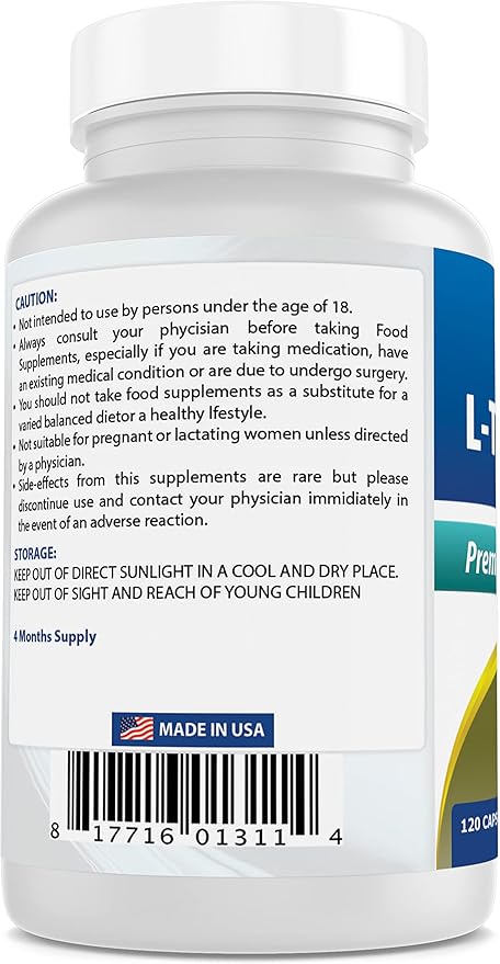 Best Naturals L-Tryptophan 500 mg 120 Capsules (120 Count (Pack of 2))