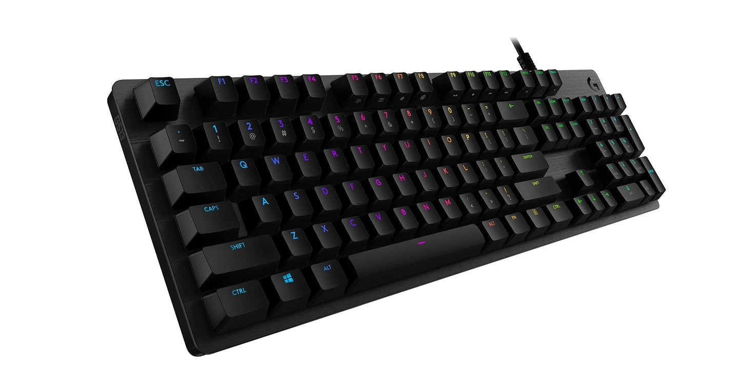 Logitech G513 Carbon LIGHTSYNC RGB Mechanical Gaming Keyboard with GX Blue Switches - Clicky (Renewed)