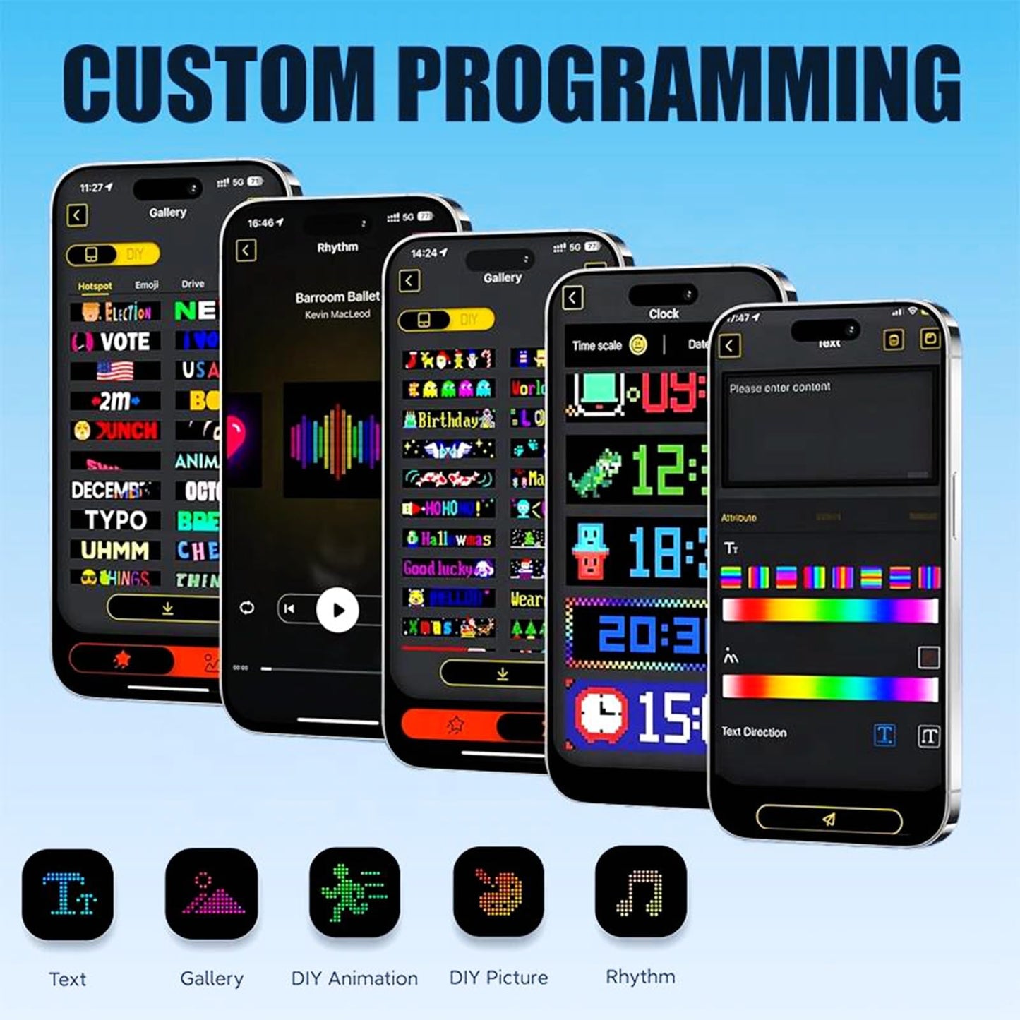 Goodream Devil Eyes Light for Windshield, 52in*7.5in Large Size DIY Programmable Flexible LED Display for Car Truck SUV Neon Sign Cool Accessories