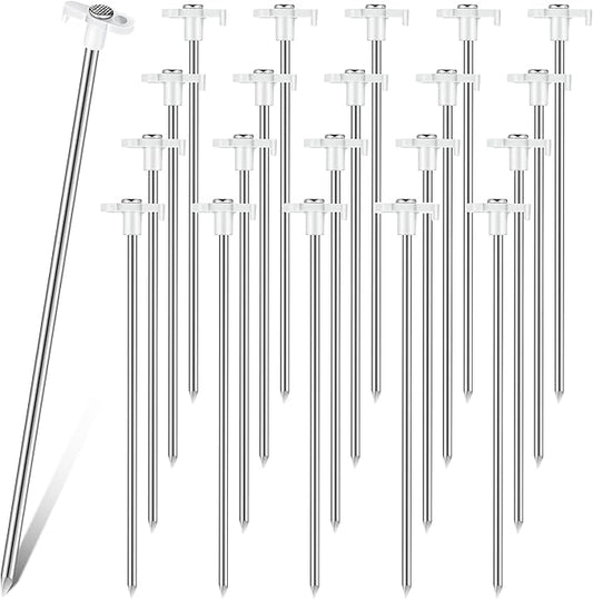 Shimeyao 10 Inch Tent Stakes Heavy Duty Camping Stakes Bulk Galvanized Non Rust Tent Pegs Metal Camping Spikes for Outdoor Camping Pitching Canopy