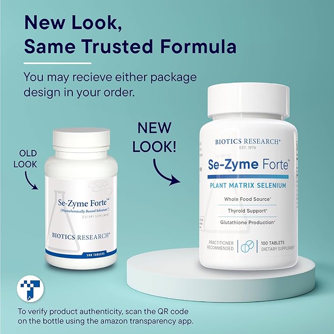 Biotics Research Se-Zyme Forte™– Whole Food Selenium Source, Thyroid Gland Function, DNA Production, Cognitive Health, Potent Antioxidant, 100 Tablets