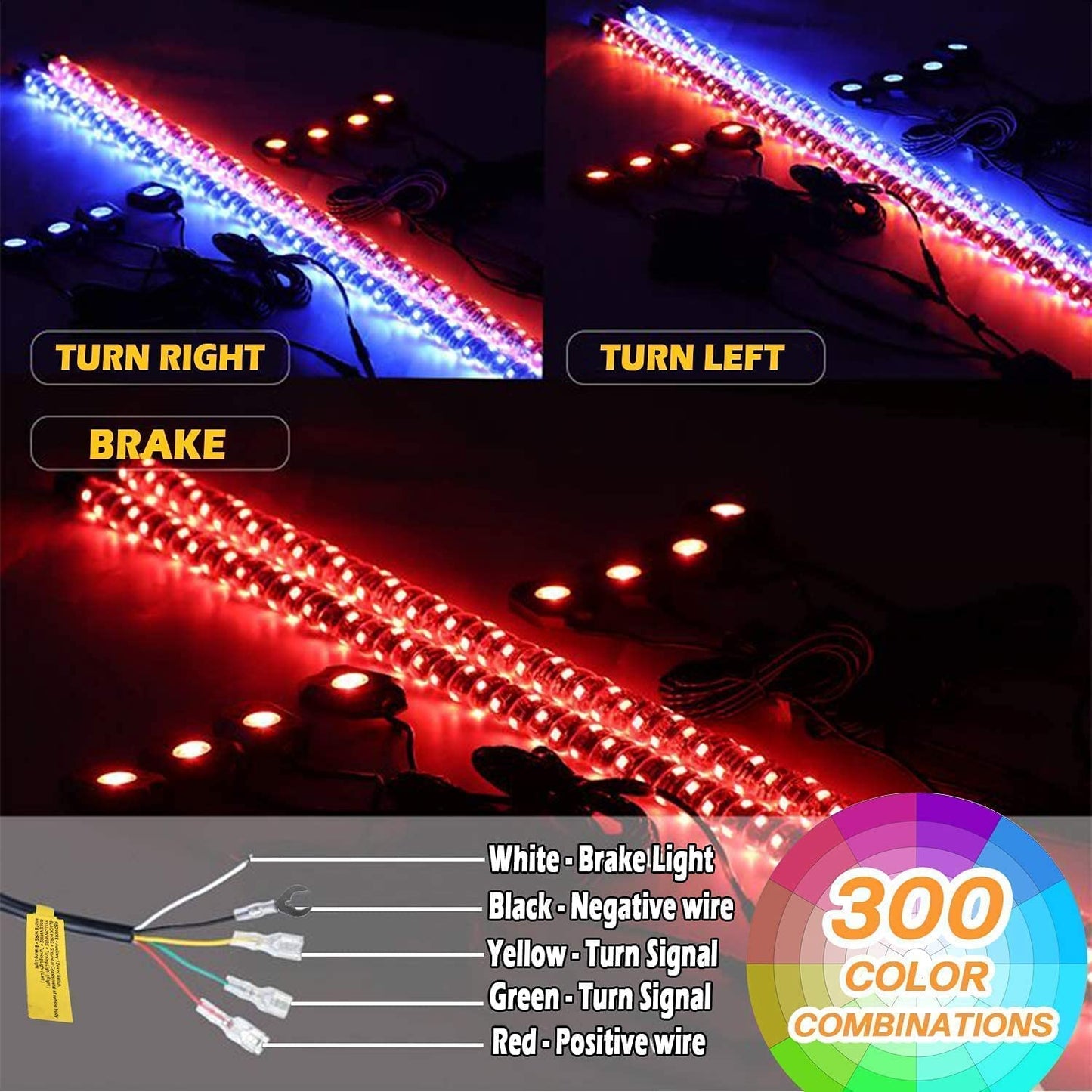 OHMU 2Pcs 3FT Led Whips and 3rd-Gen Rocks Lights Combo Bluetooth and Remote Control,Upgraded Higher Brightness 360° Spiral RGB Chasing Lighted Antenna Whips and Neon Pods