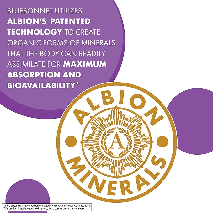Bluebonnet Magnesium Glycinate, Energy Production*, Enzyme Function*, Non-GMO Certified by NSF, Vegan, Kosher Certified, Gluten-Free, Soy-Free, Dairy-Free, 60 Vegetable Capsules, 15 Servings