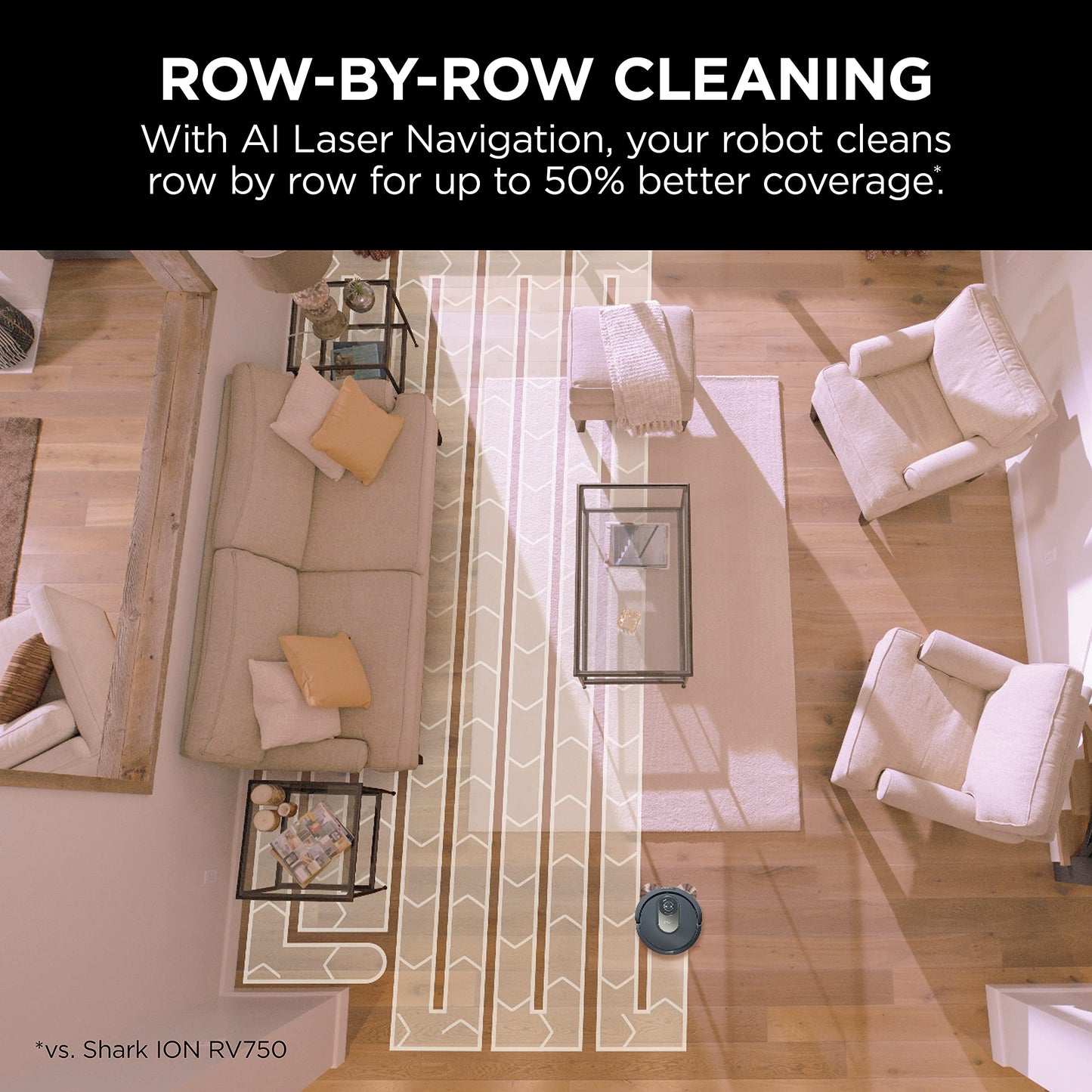 Shark AV2001 AI Robot Vacuum with Self-Cleaning Brushroll, Object Detection, Advanced Navigation, Home Mapping, Perfect for Pet Hair, Compatible with Alexa, Gray