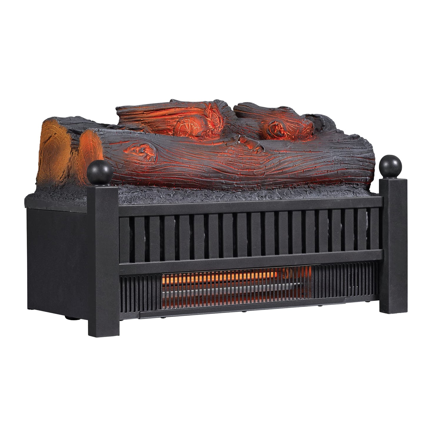 duraflame® Electric Log Set 1,000 Sq Ft Infrared Heater, Faux Logs Insert with LED Flames for Existing Fireplaces, Crackling Sounds, Remote Control Included