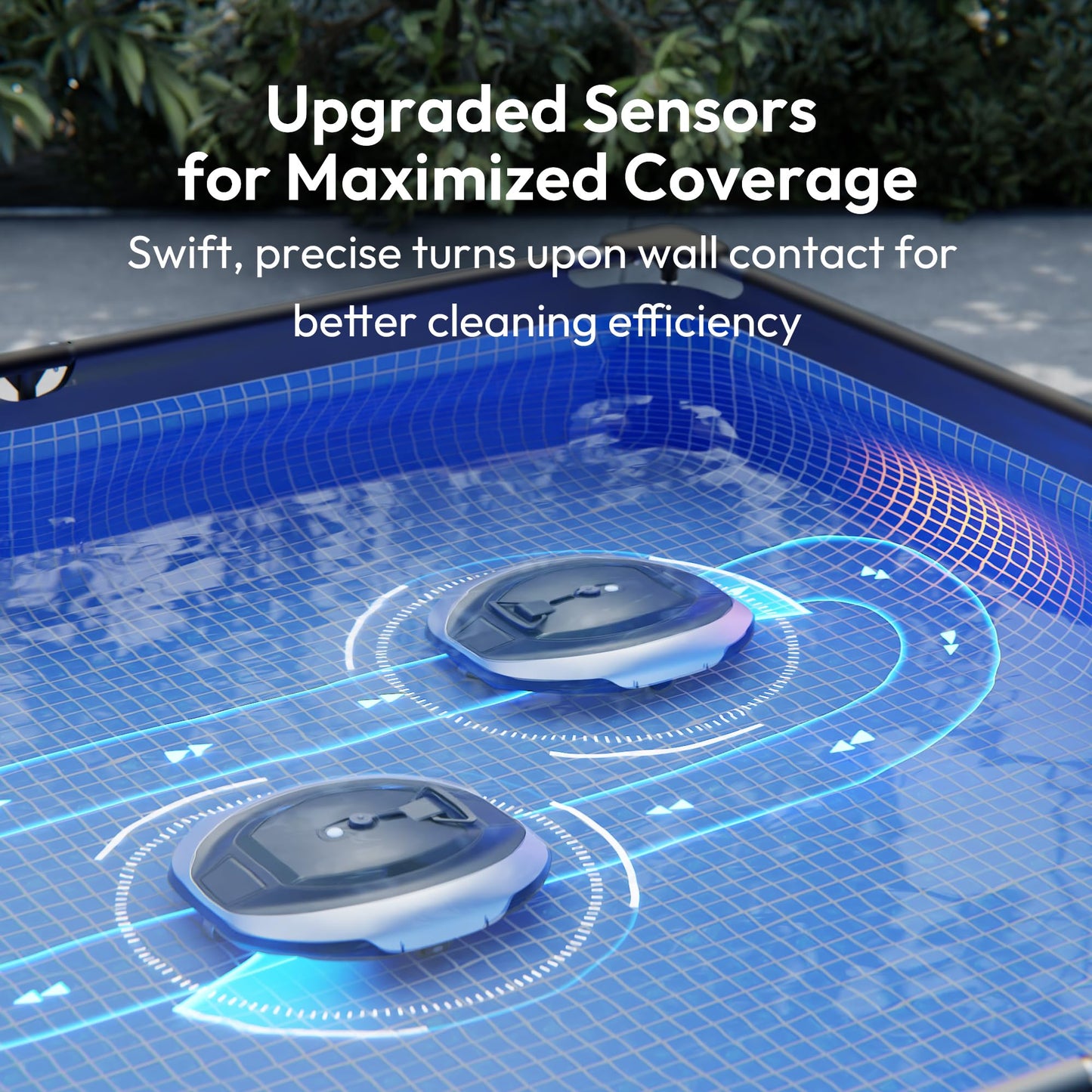 BUBLUE BuSwift 320P Robotic Pool Cleaner, Hydro Dynamic Design, Pool Vacuum with Superior Suction, High Efficiency, DirtLock 2.0, Auto-Parking for Above-Ground Flat Pools up to 850 Sq.Ft, Space Gray