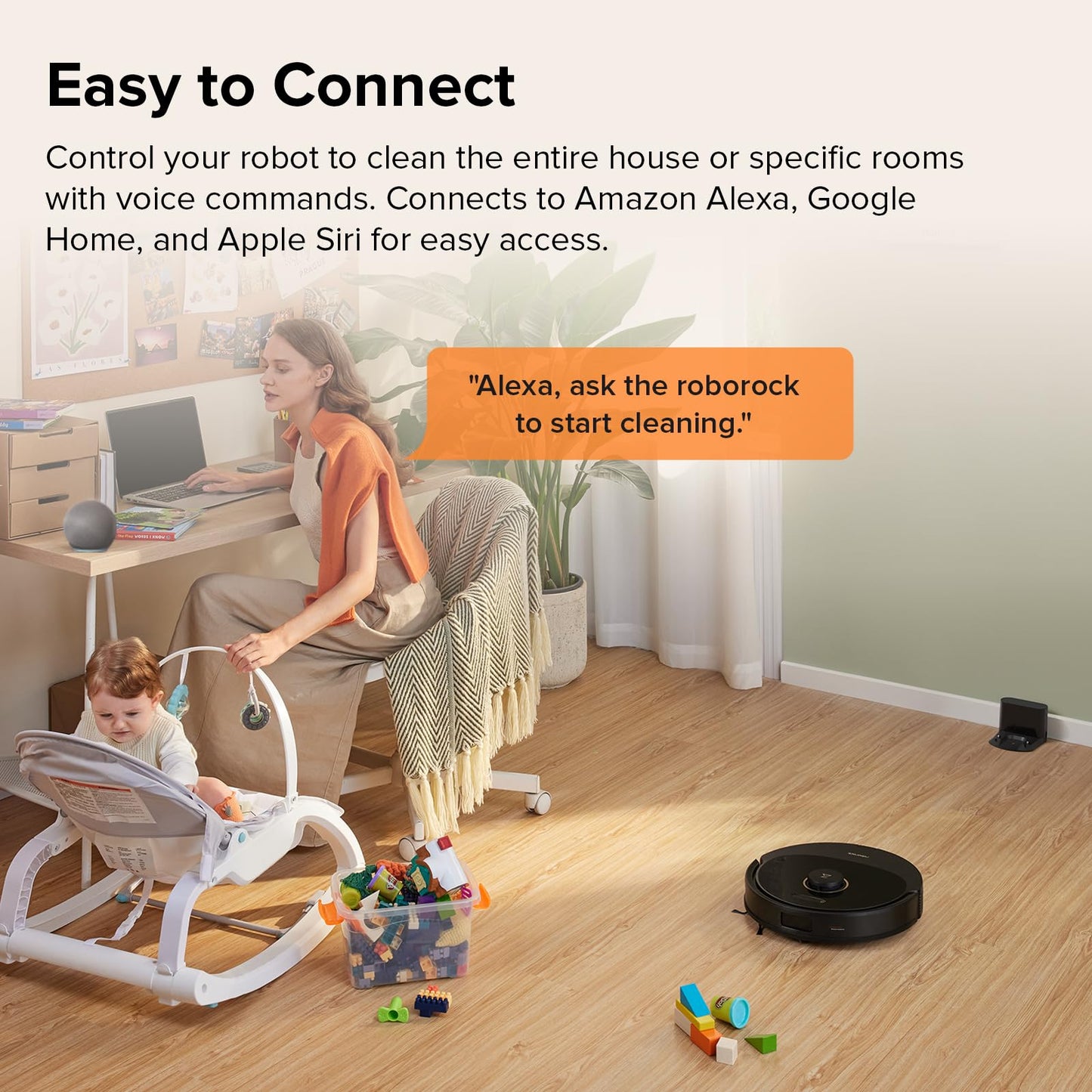 roborock Q8 Max Robot Vacuum and Mop Cleaner, DuoRoller Brush, 5500Pa Strong Suction, Lidar Navigation, Obstacle Avoidance, Multi-Level Mapping, Perfect for Pet Hair