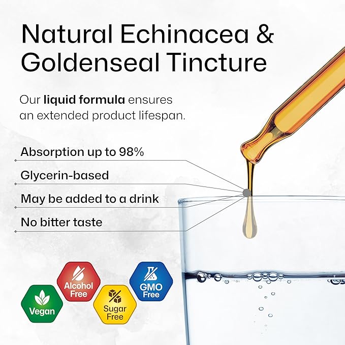 BIO KRAUTER Echinacea with Goldenseal Tincture 4 Fl. Oz. & Olive Leaf Tincture 4 Fl. Oz.