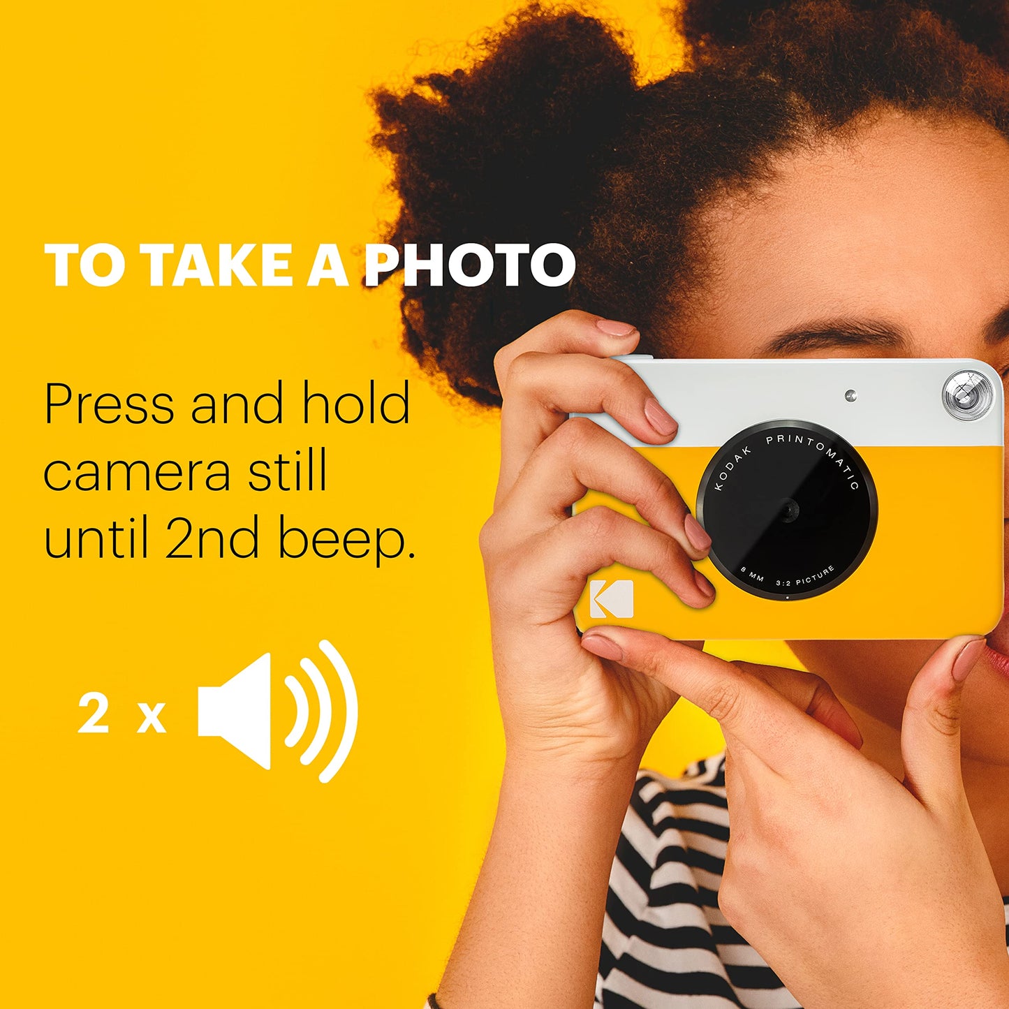 KODAK Printomatic Full-Color Instant Print Digital Camera - Colorful Photos On Zink 2x3" Sticky-Back Photo Paper - 5MP, Portable, Creative Fun Gift for Birthday, Christmas, Holiday - Blue