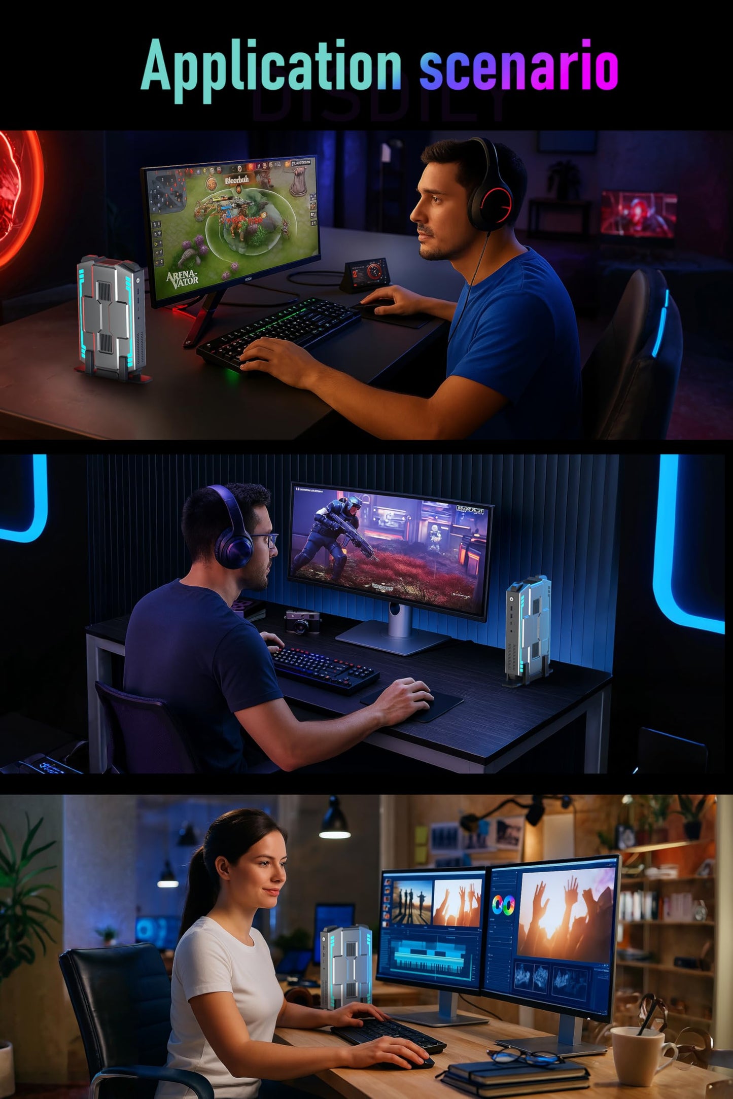 FUNYET Mini PC Gaming PC,Desktop Computer,Intel i9-12900HK Processor 14 Cores 20 Threads (up to 5GHz),RTX 3060 12G Mini Tower Computer,32GB RAM 1TB SSD,Support 4K Display, Dual LAN,WiFi 5,BT 4.2,RGB