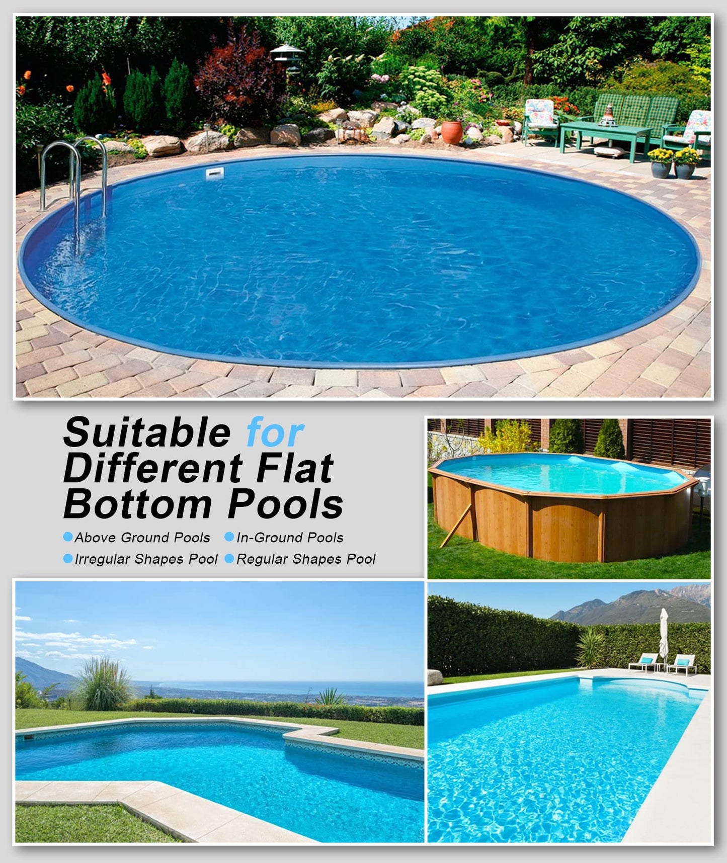 2025 Upgrade Robot Pool Vacuum for Above Ground Pool, Cordless Robotic Pool Cleaner Dual Motors, 120 Mins Runtime, Auto-Dock, Automatic Pool Vacuum Cleaner for In-Ground Flat Pools Up to 1000 Sq.Ft