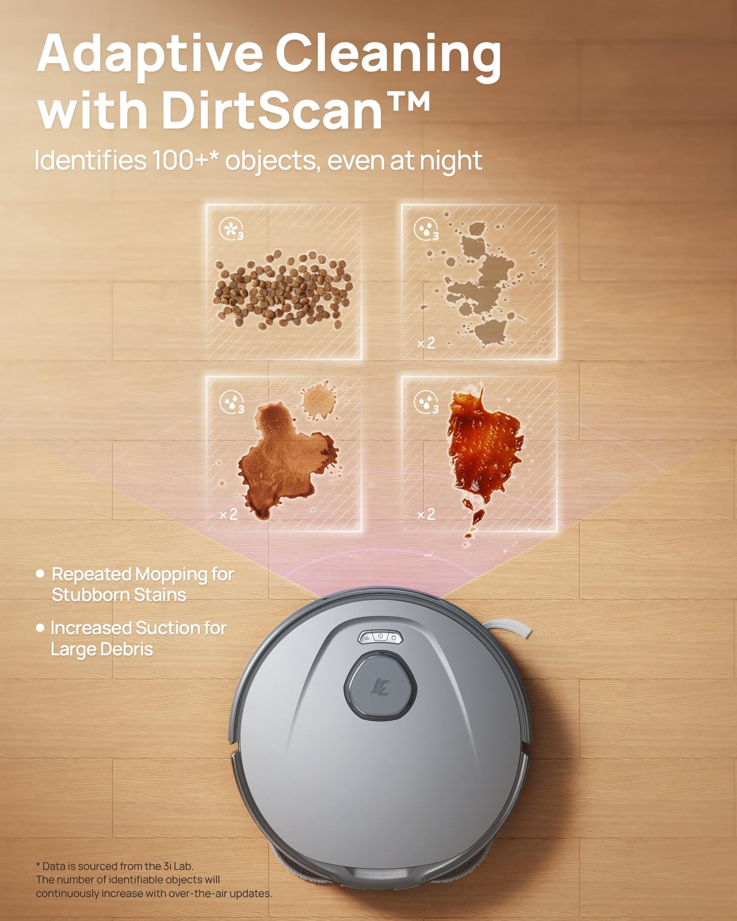 3i P10 Ultra Robot Vacuum and Mop Combo, Extendable Pad for Edge & Corner Mopping, 18000 Pa Suction Deep Cleaning, Auto Hot Water Washing & Drying, Self-Emptying, Self-Refilling, AI Obstacle Avoidance