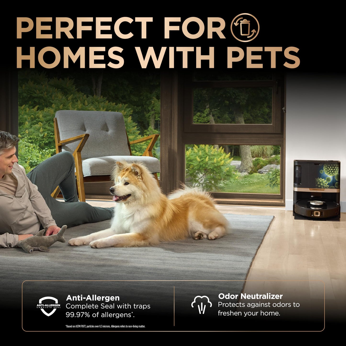 Shark Robot Vacuum & Mop Combo, PowerDetect NeverTouch Pro, Self-Emptying, Self-Refill with Self-Clean Pad Wash & Dry, 60-Day Debris Capacity, 30-Day Refill Tank, 5 PowerDetect Technologies, RV2820ZE